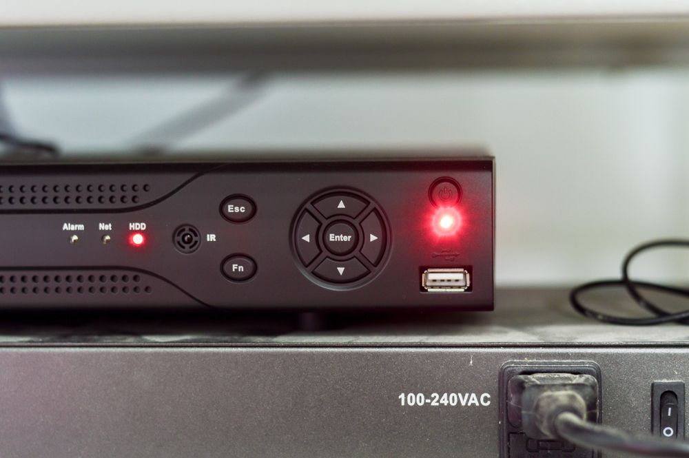 Black Dvr With Illuminated Red Light Usb Port — NQ Video Surveillance in Bungalow, QLD