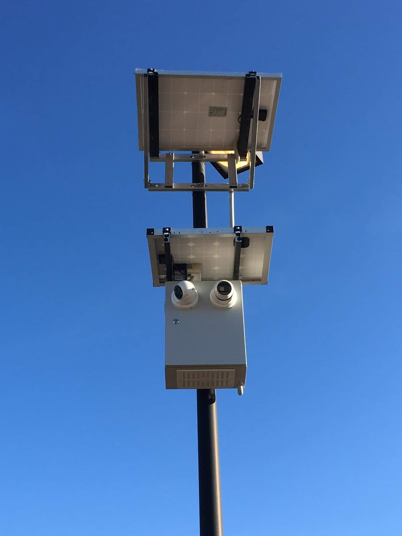 Pole-mounted Security System With Solar Panels — NQ Video Surveillance in Mareeba, QLD