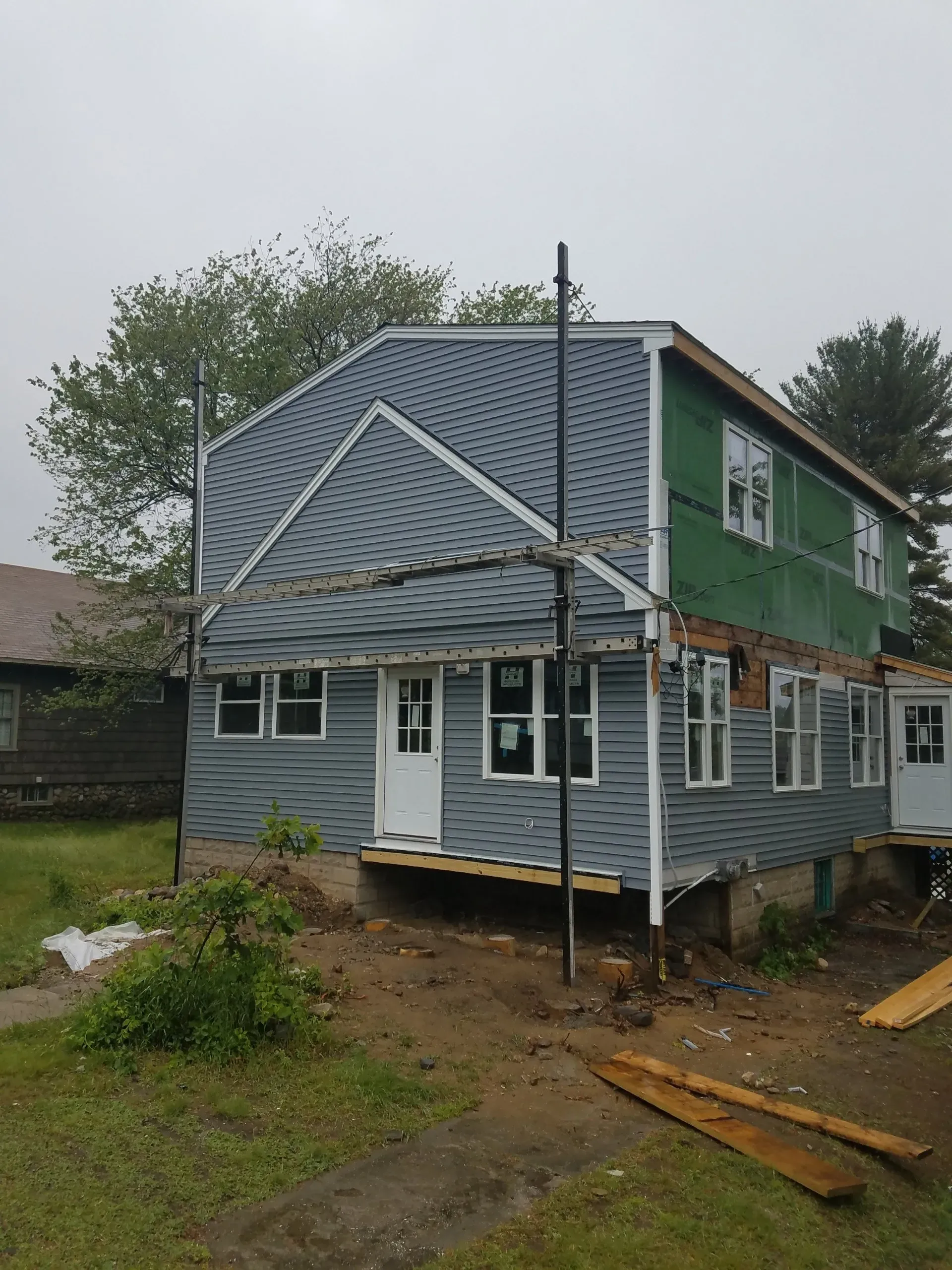 Blue House with White Door — North Brookfield, MA — Christian Carpenters
