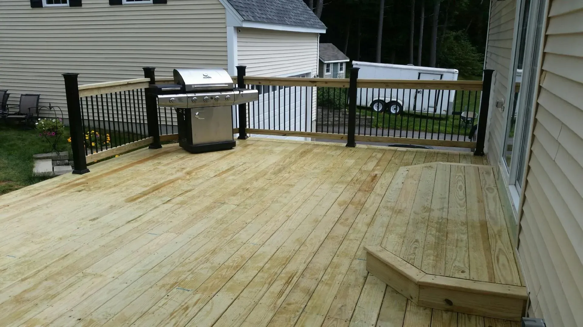Fully Furnished Wooden House Deck — North Brookfield, MA — Christian Carpenters