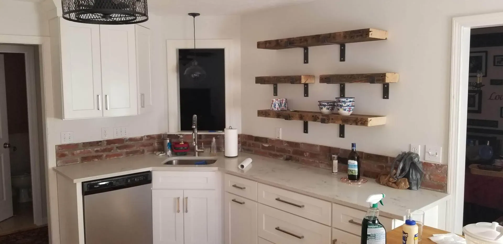 Kitchen Hanging Shelves — North Brookfield, MA — Christian Carpenters