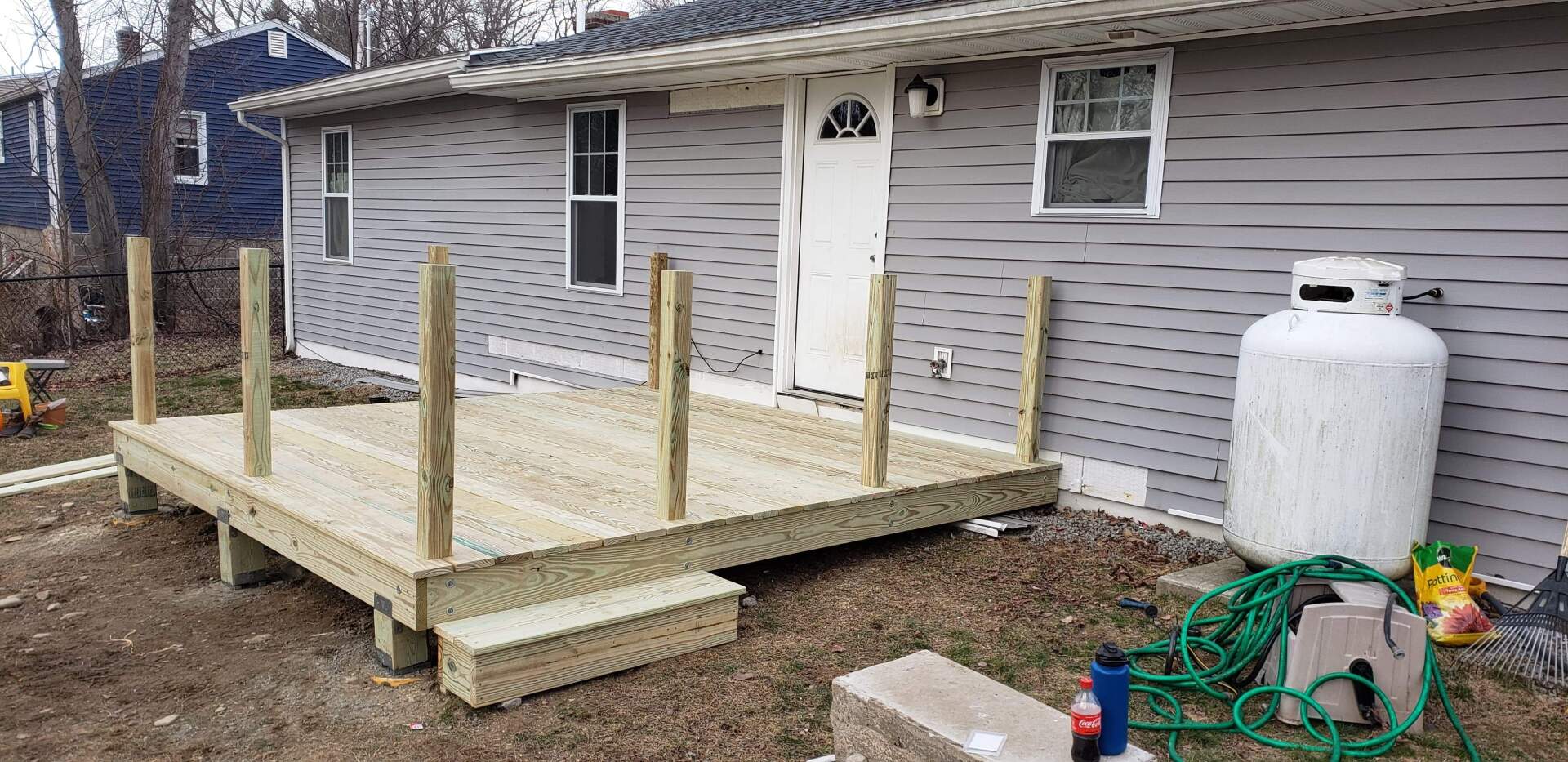 Single House Wooden Deck Installation — North Brookfield, MA — Christian Carpenters