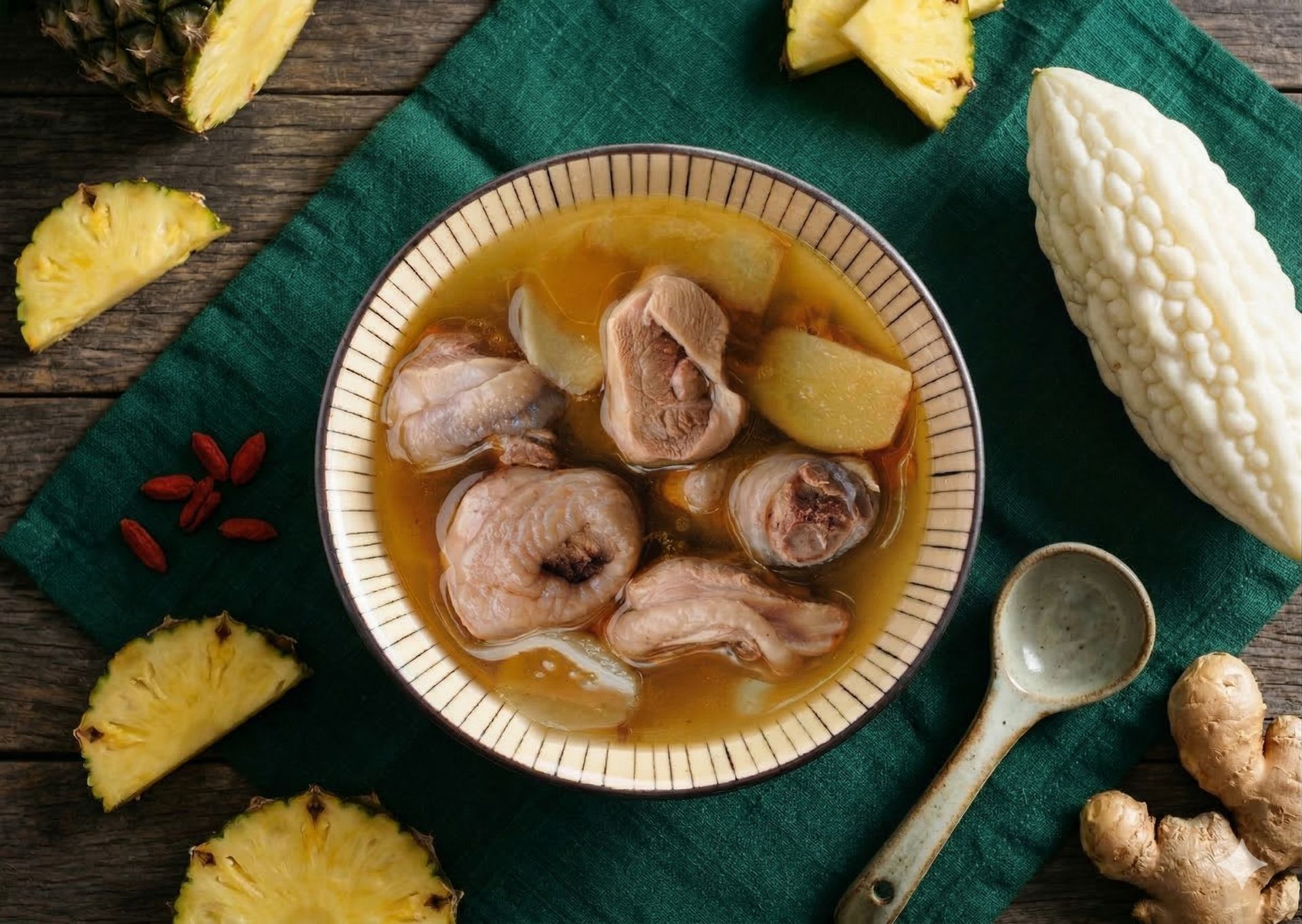 鳳梨苦瓜雞湯