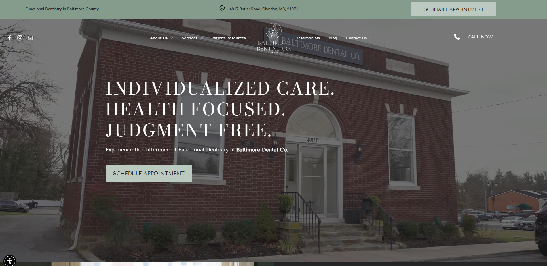 The plaza facial surgery website shows a picture of a man and woman.