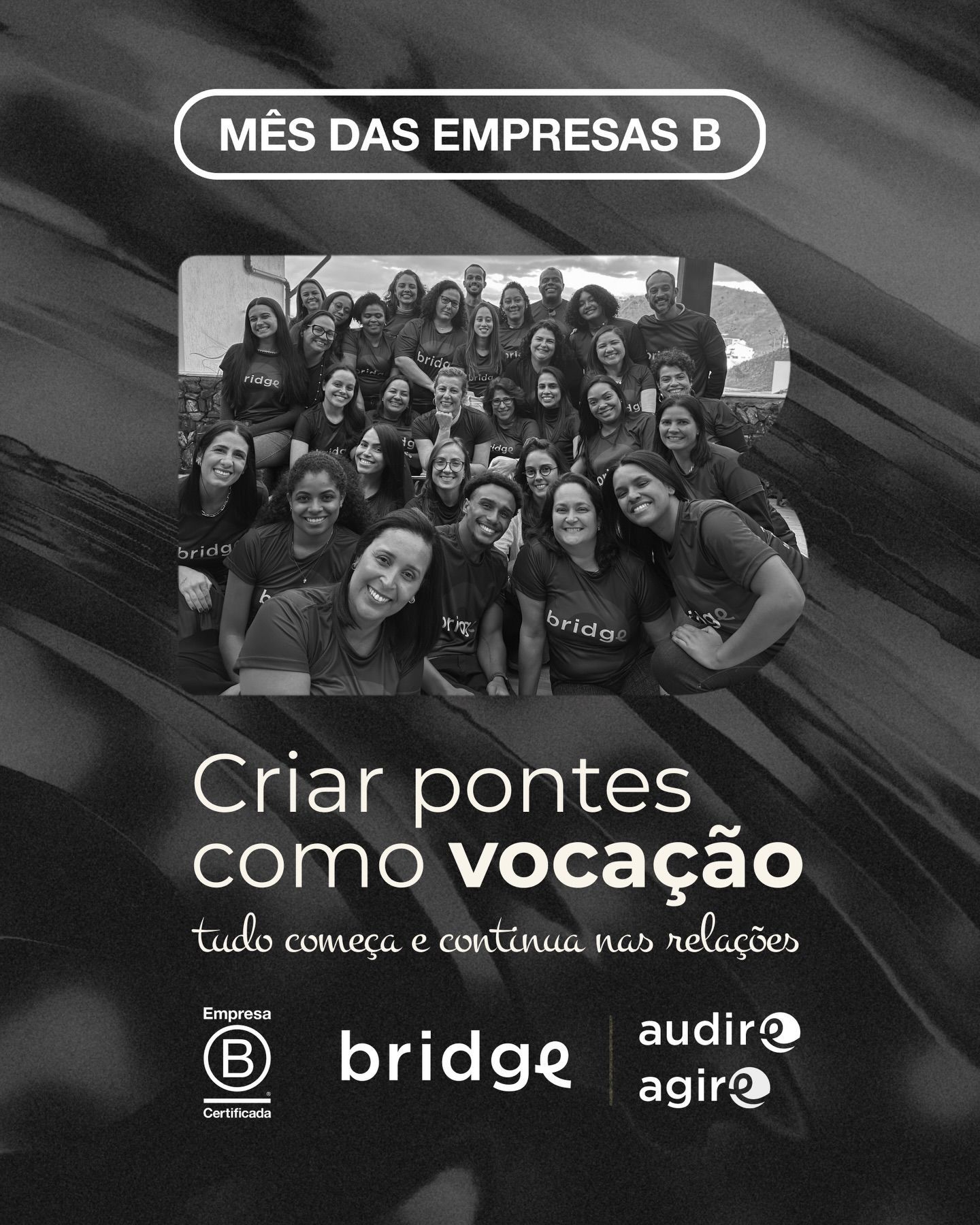 equipe bridge comemora certificacao sistema B