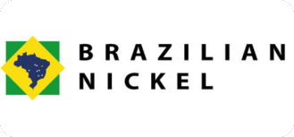 Um logotipo para o níquel brasileiro com um mapa do brasil