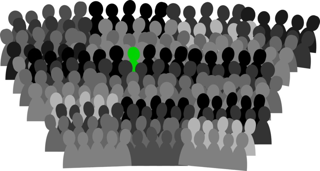 Imagem com várias silhuetas simbolizando o mapeamento de stakeholders.