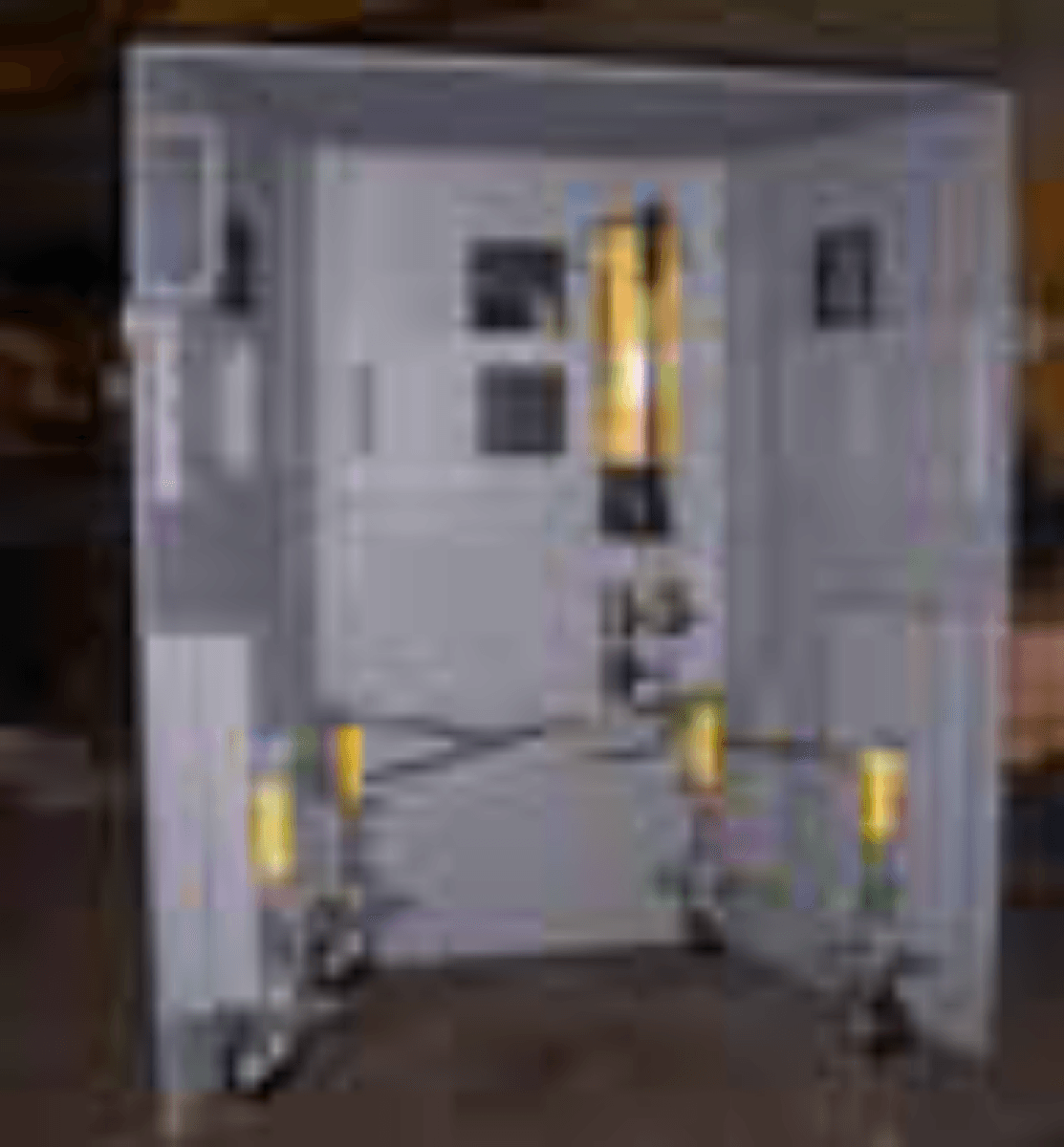 NIJ Level IV  Mobile 3-sided bunker w/view ports, sliding GP's and retractable casters activated by hydraulic pumps.