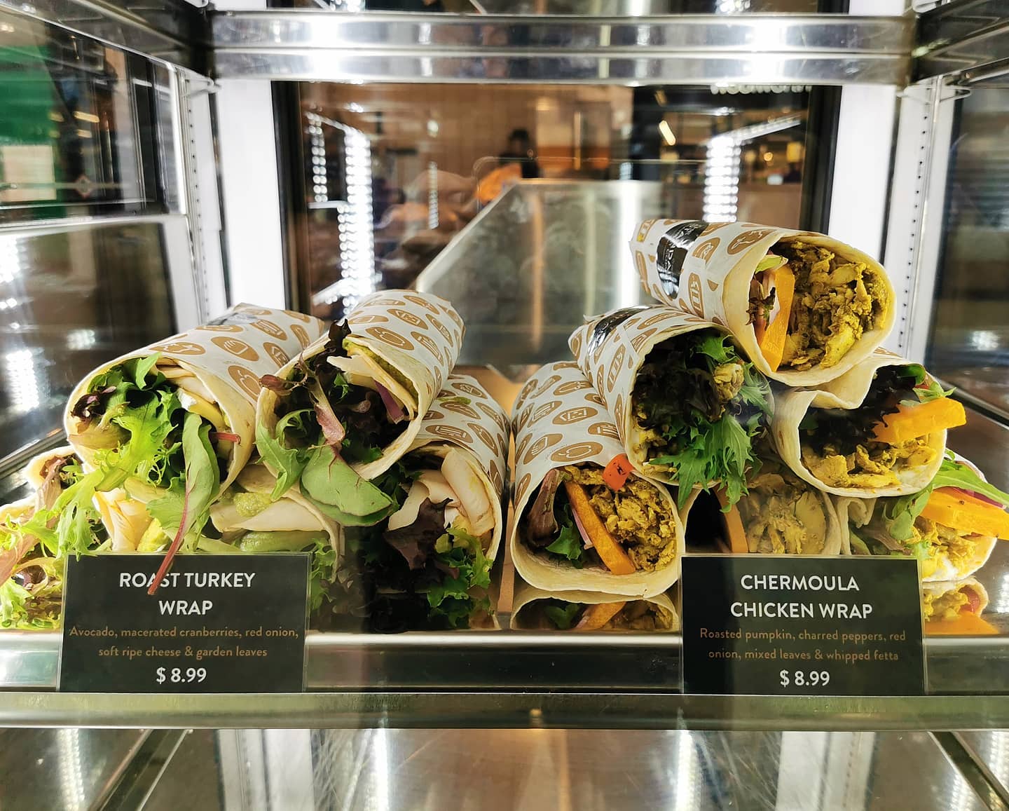 Wraps in Display Cabinet — Quench Juice Bar in Fortitude Valley, QLD