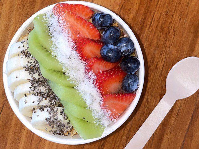 Acai Bowl Topped with Fruit & Coconut — Quench Juice Bar in Fortitude Valley, QLD