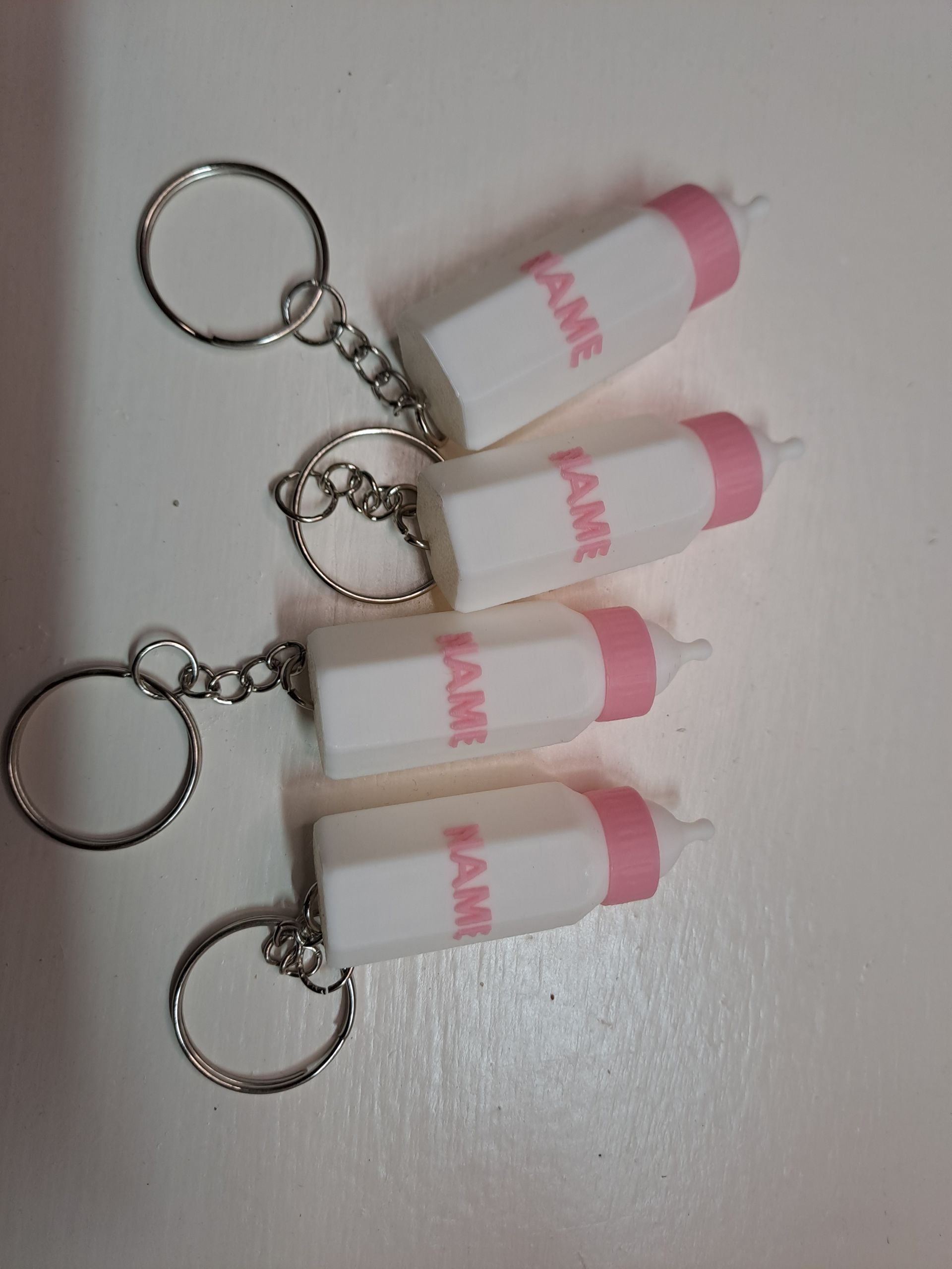 flesjes sleutelhanger 10stuks