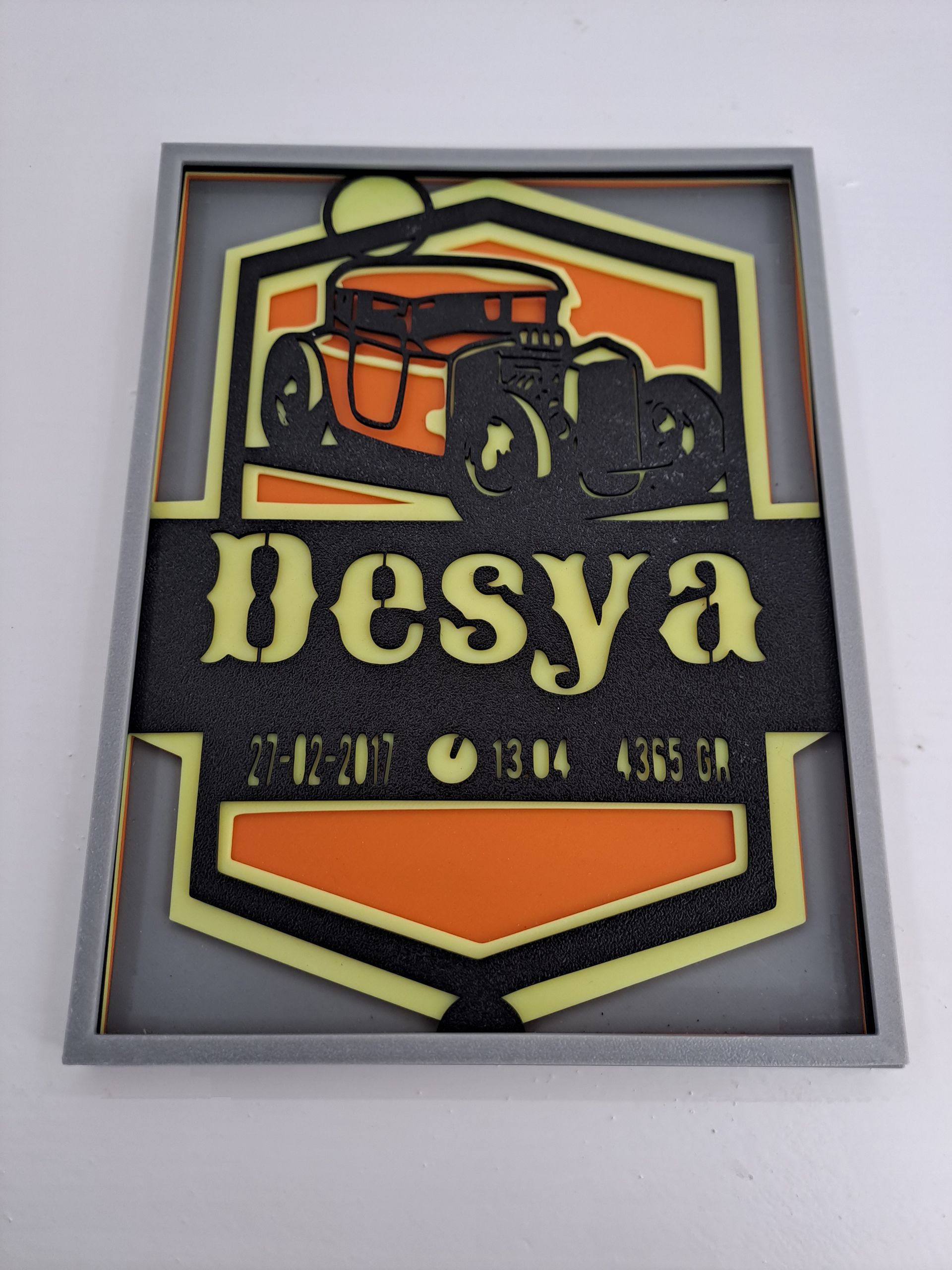 Geboorte gedenk bord