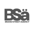 A black and white logo for bsa brand street agency