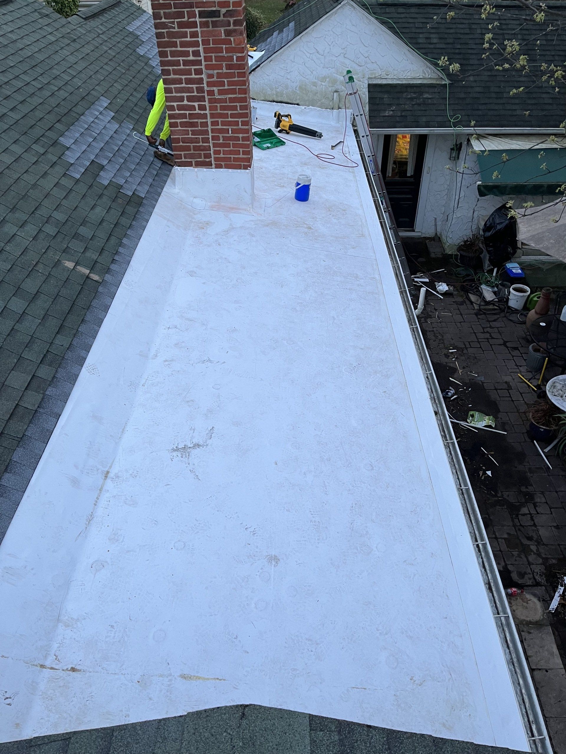 After mage of RETEX flat roof replacement in Midlothian VA.