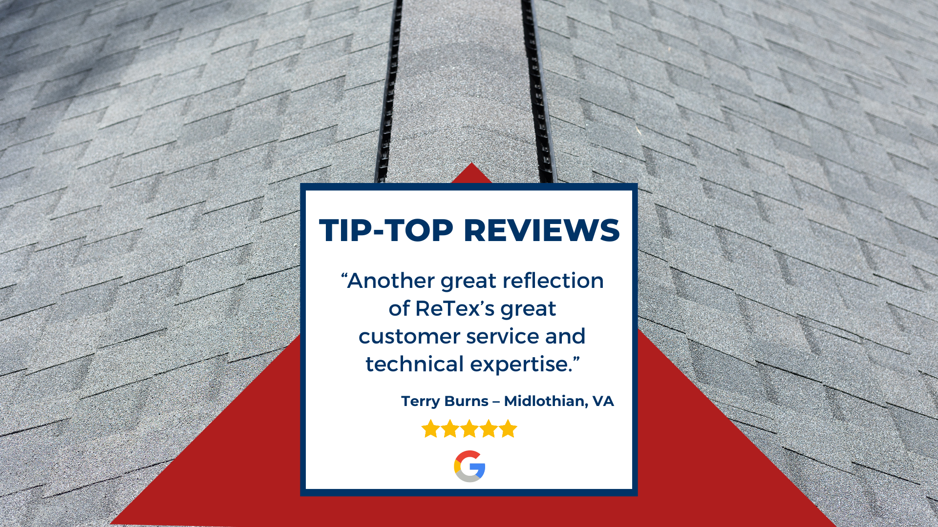 Graphic of client Google review:
