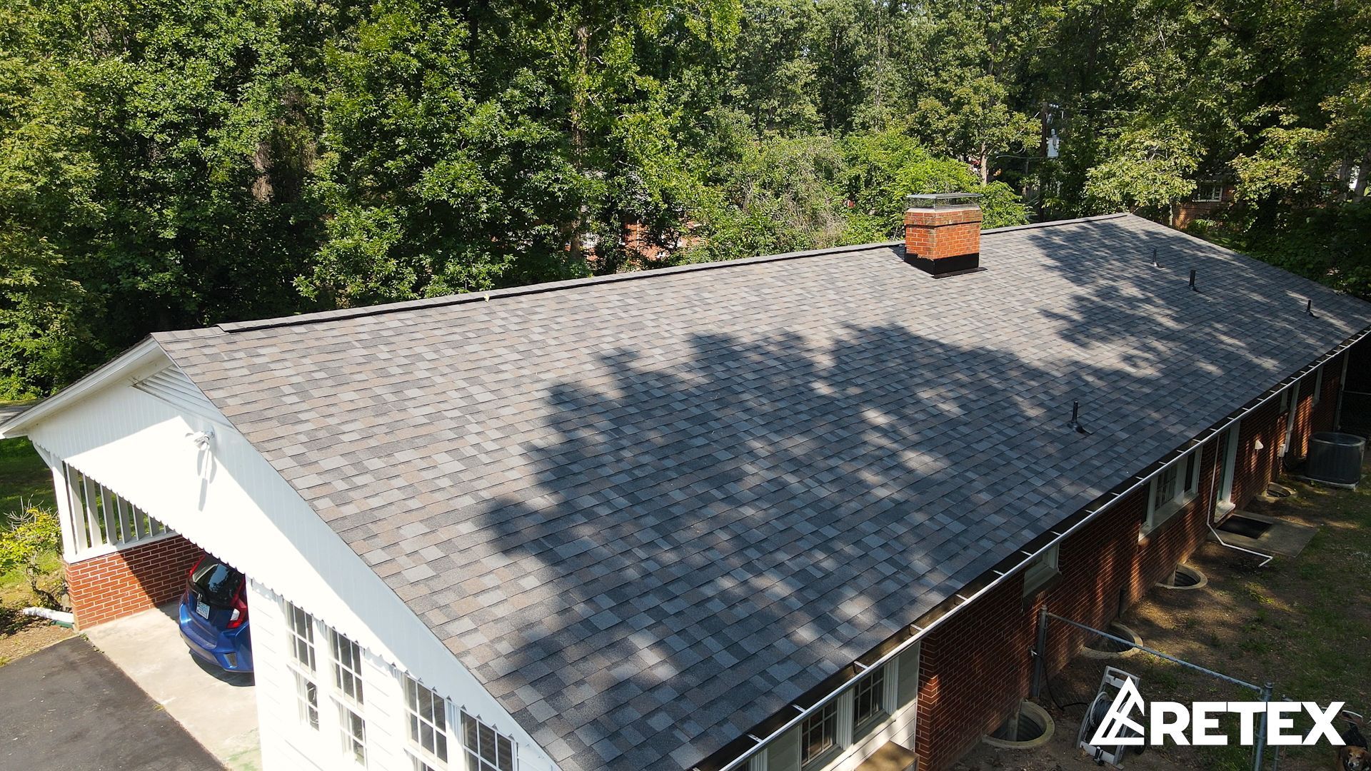 RETEX Roof Replacement in North Chesterfield, VA, August 2024. OC Duration Williamsburg Grey shingle