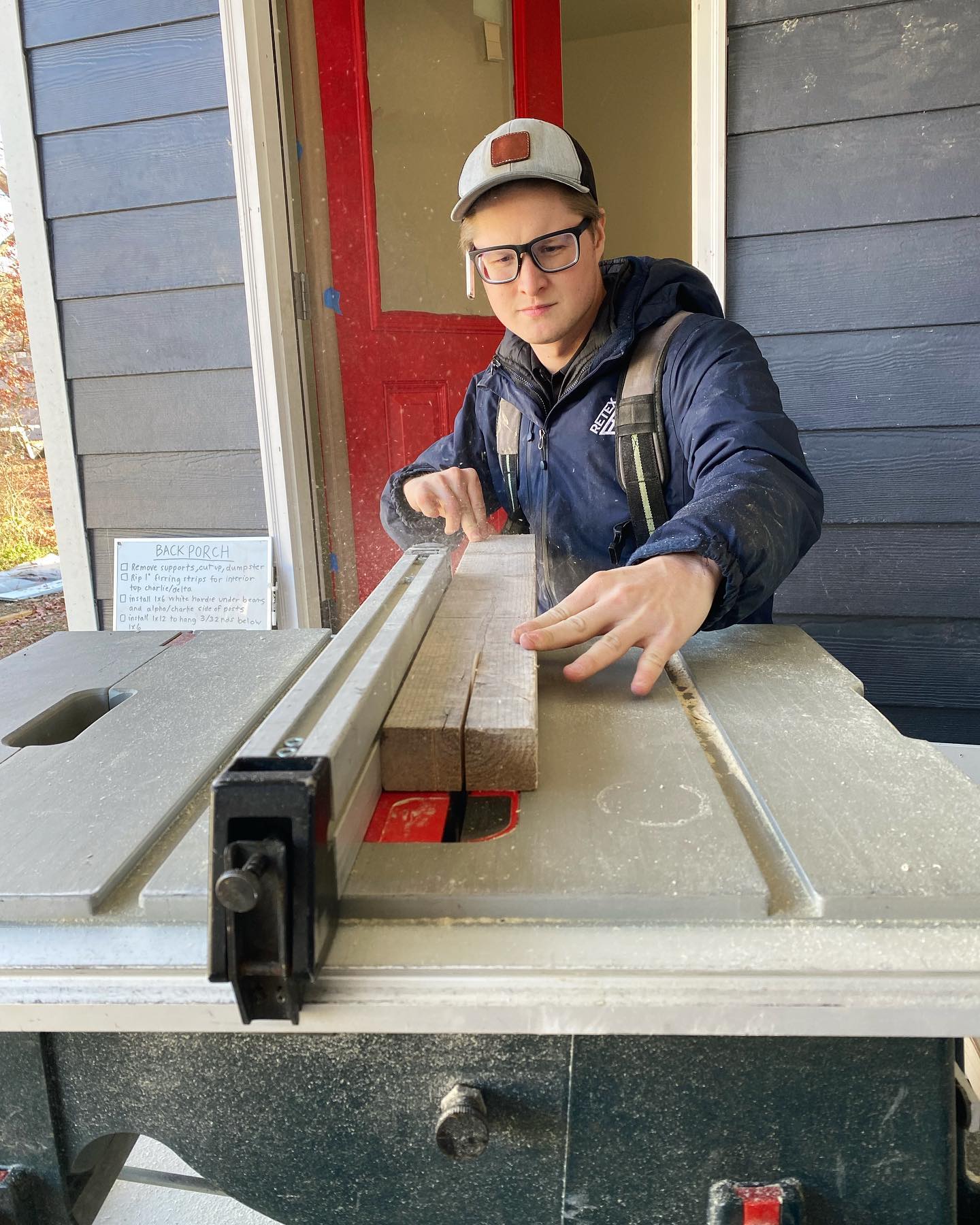 Image of RETEX’s Caleb Hennon volunteering with Richmond Habitat for Humanity in December 2022.