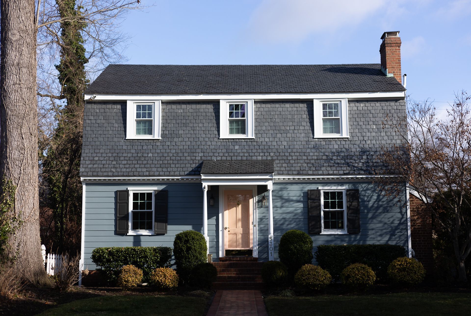 An after-installation image of a RETEX HardiePlank fiber cement siding replacement in Richmond, VA 23225.