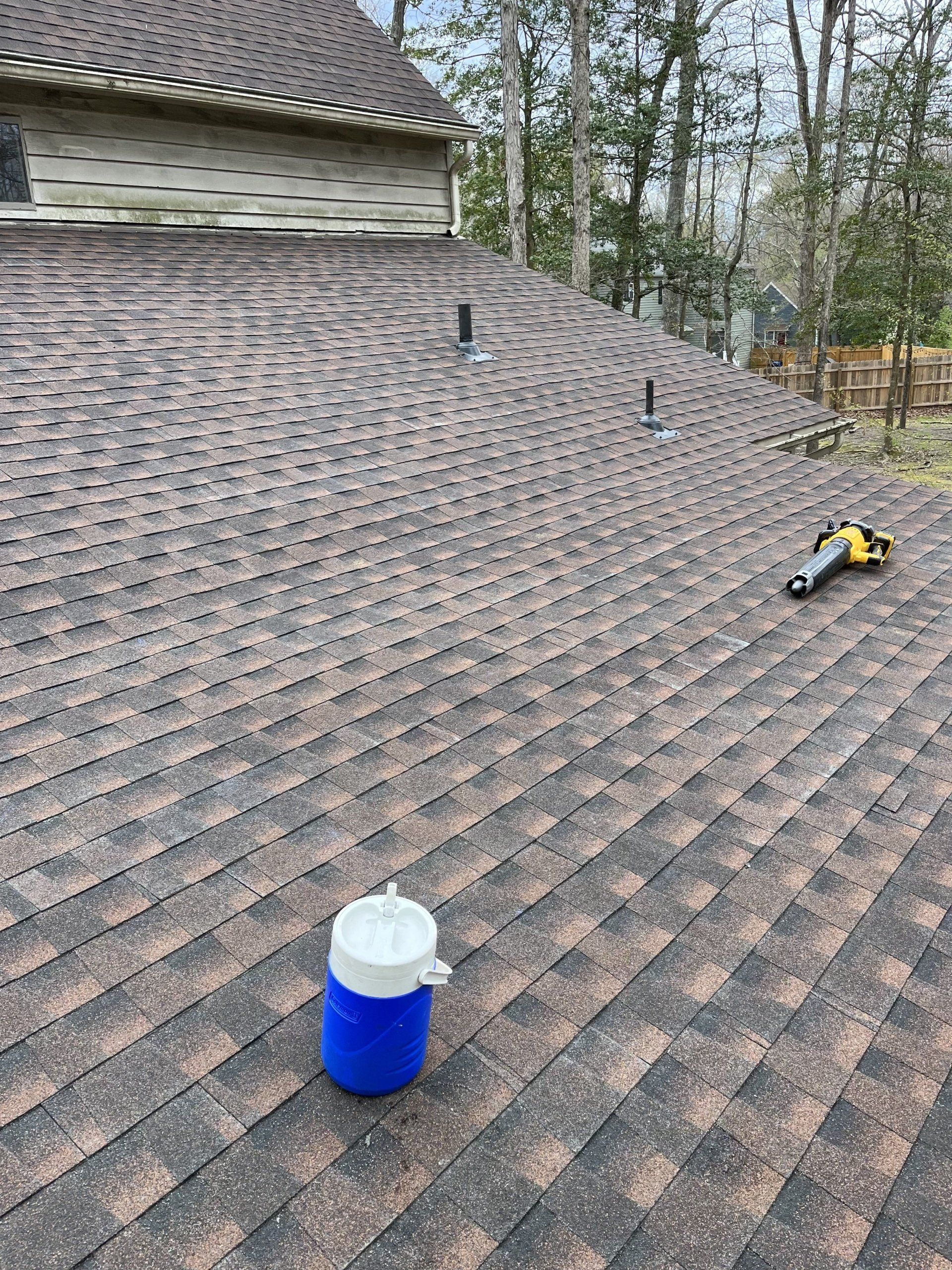 An after image of small roof replacement in North Chesterfield, VA 23235.