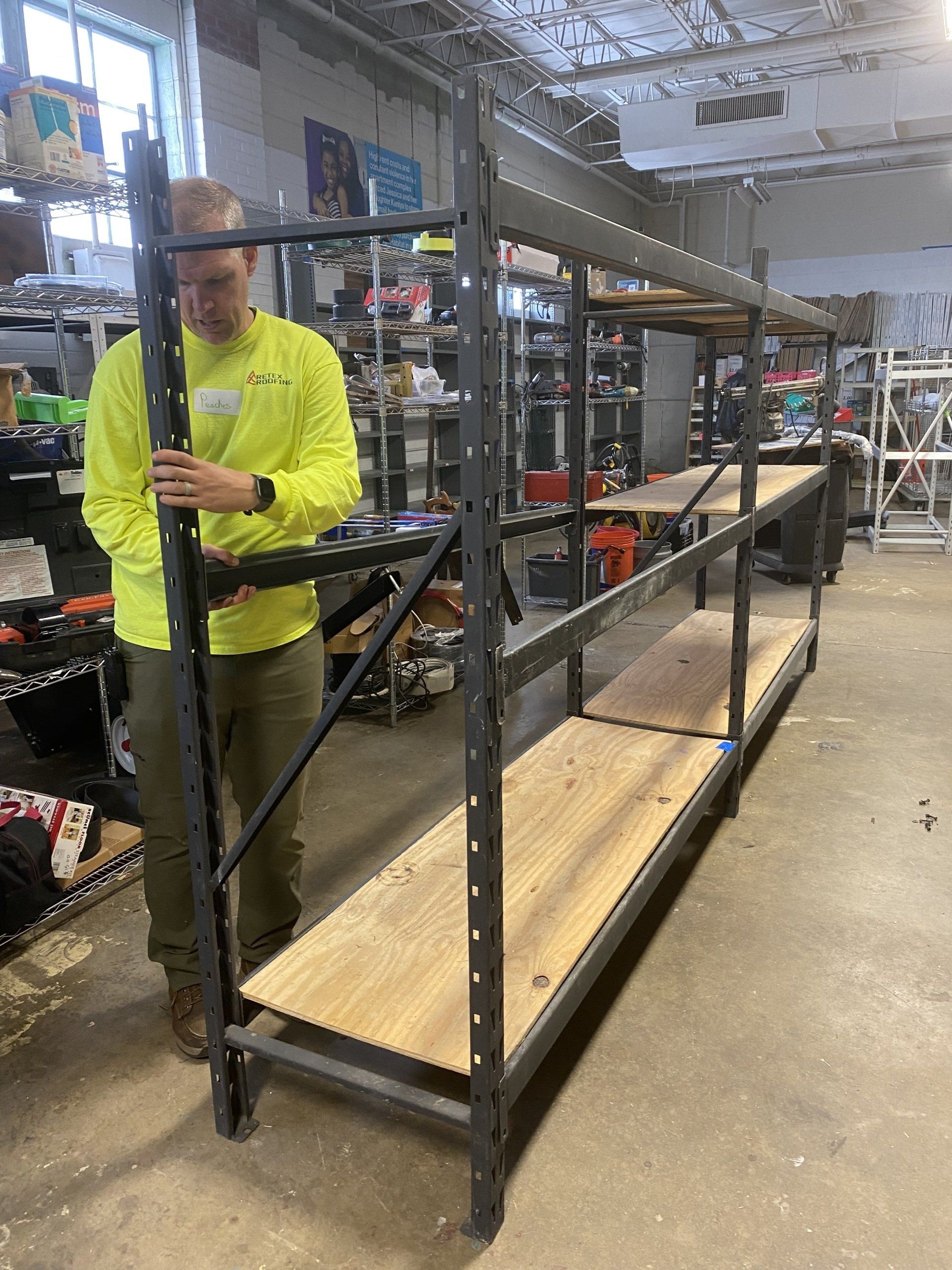 Image of RETEX's Mark Erickson volunteering at Habitat for Humanity's Midlothian ReStore.