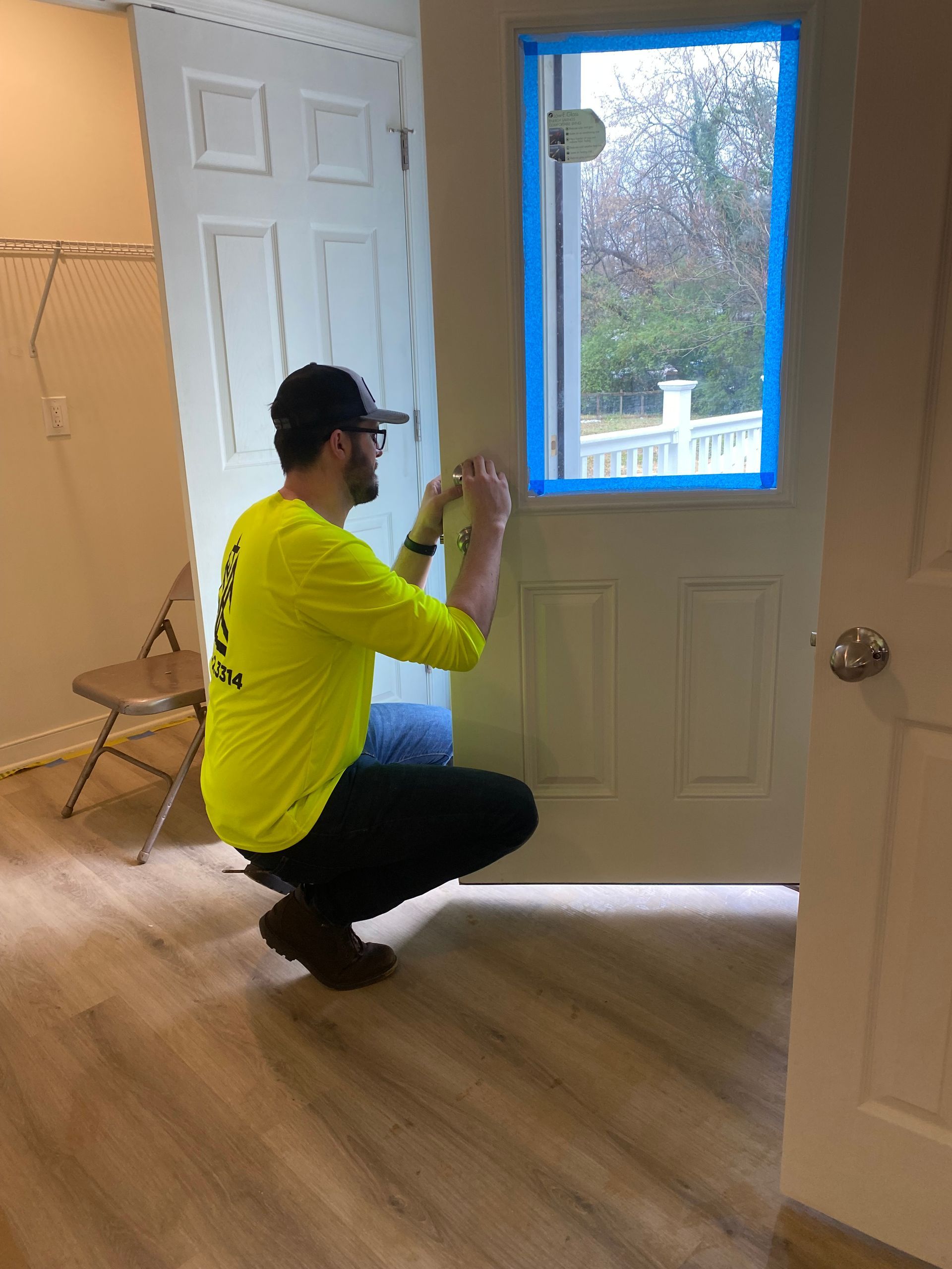 Image of RETEX's John Gordon volunteering at Richmond Habitat for Humanity in January 2022.