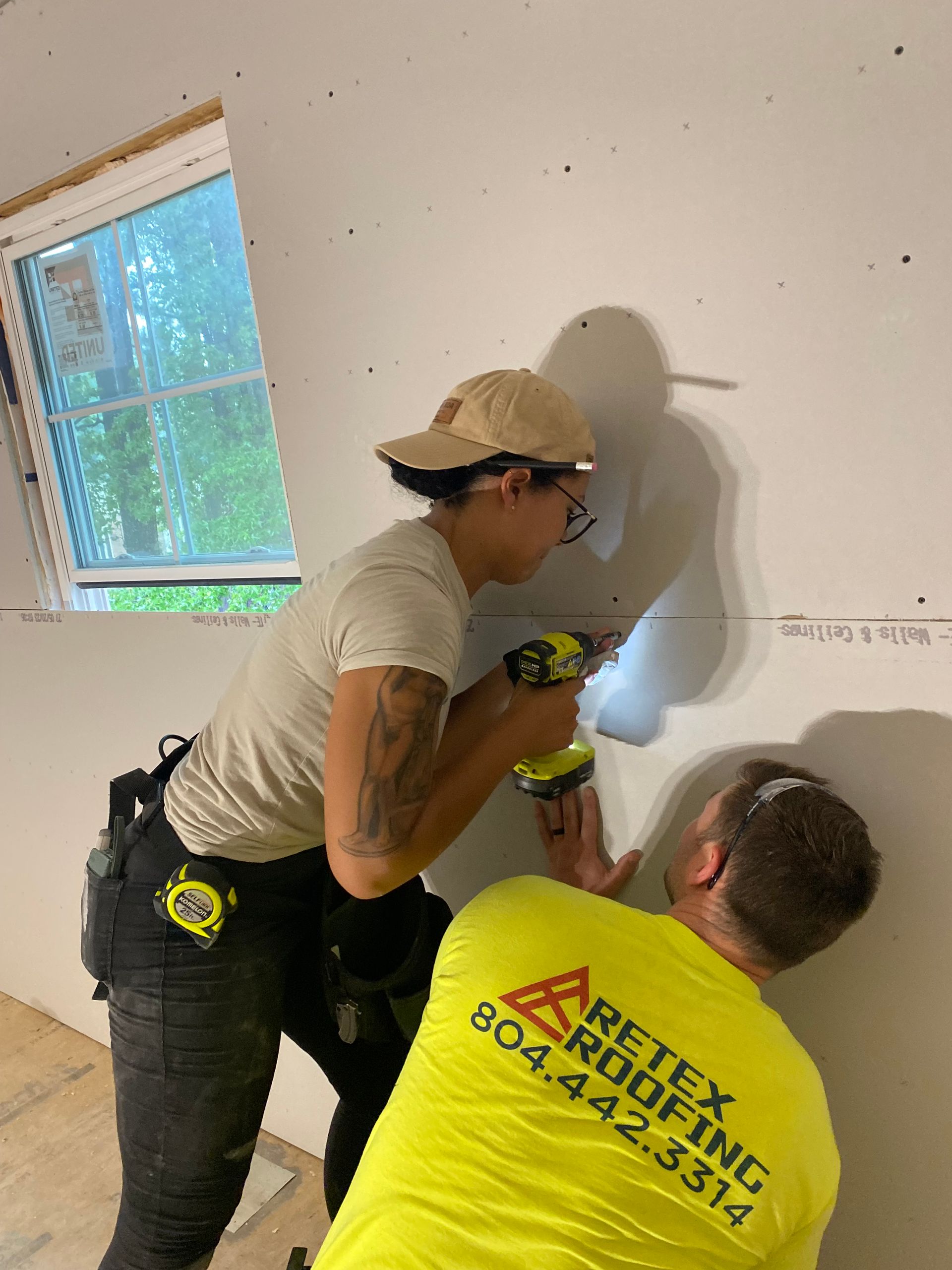 Image of RETEX's Josh Lewis volunteering at Richmond Habitat for Humanity in June 2023.