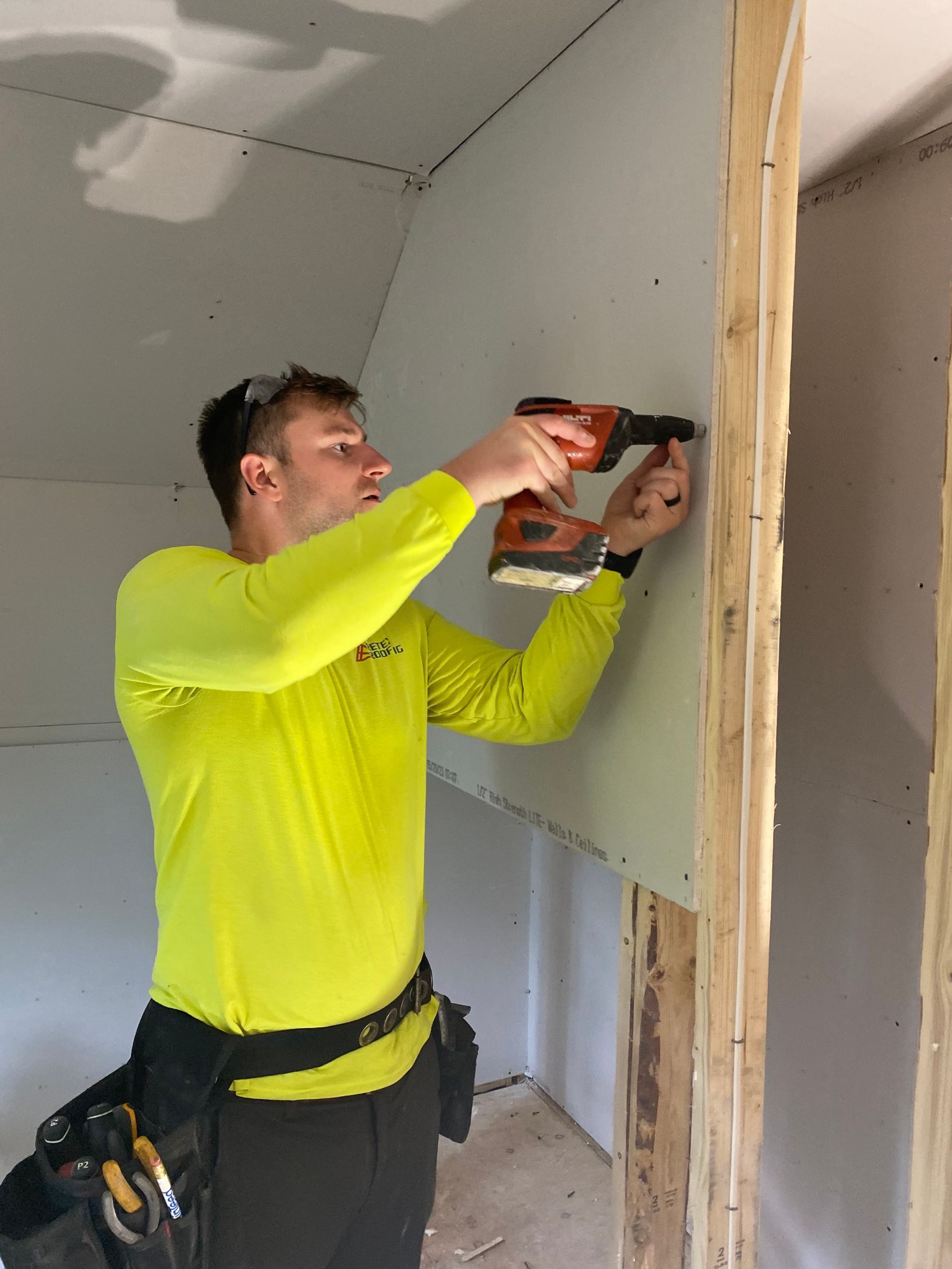 Image of RETEX's Josh Lewis volunteering at Richmond Habitat for Humanity in June 2023.