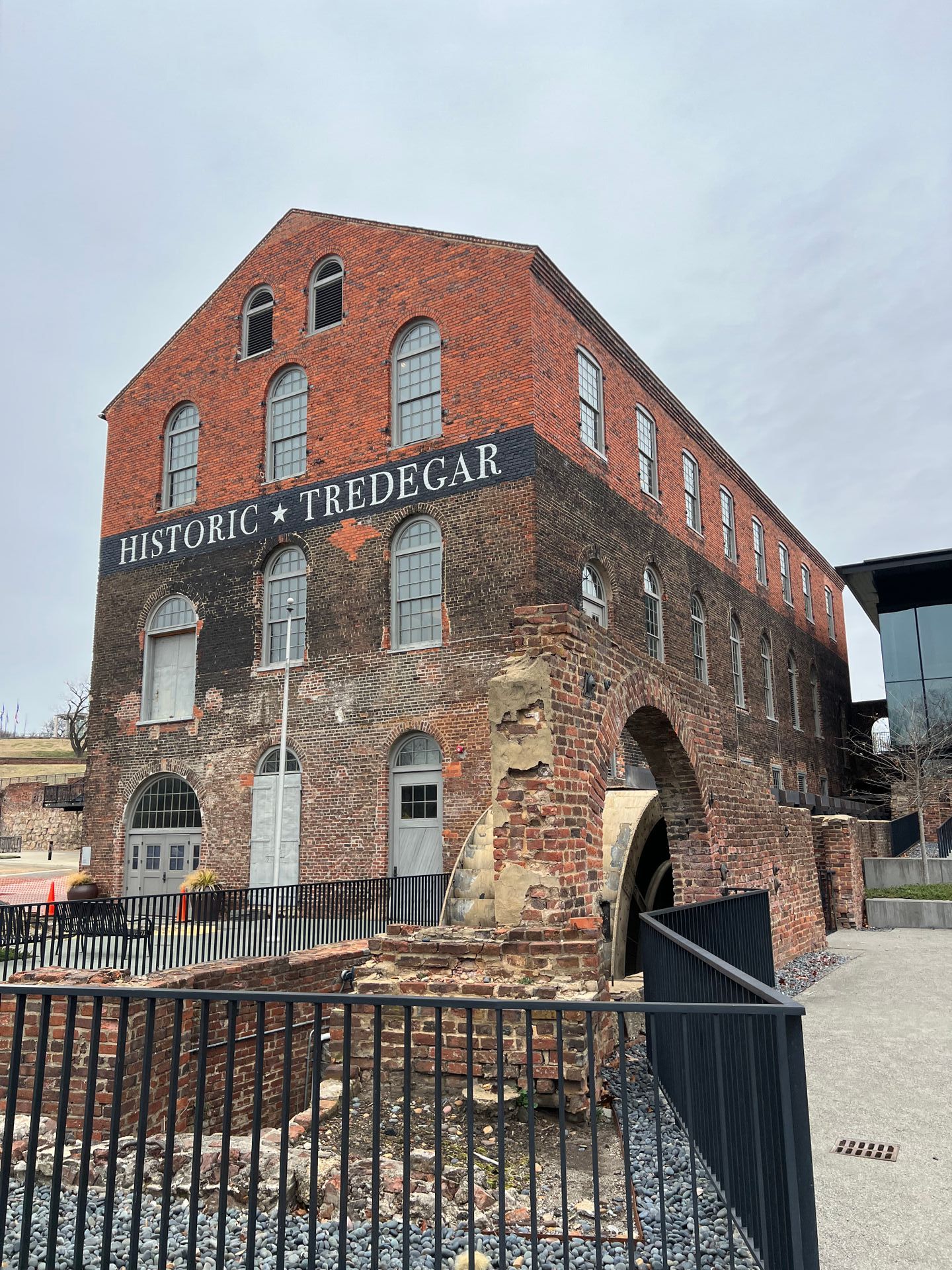 Image of the outside of the Historic Tredegar building. Photo captured by RETEX's Katelyn Lewis.