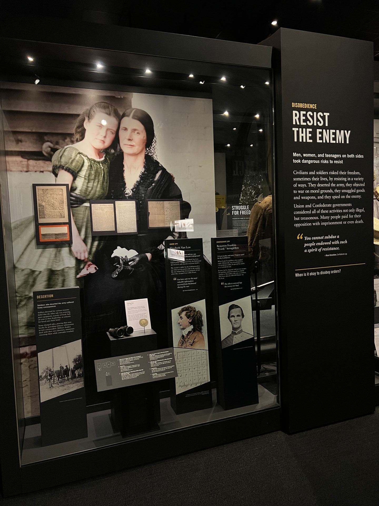 Image from the Civil War Museum inside of the Historic Tredegar building. Photo captured by RETEX's Katelyn Lewis.