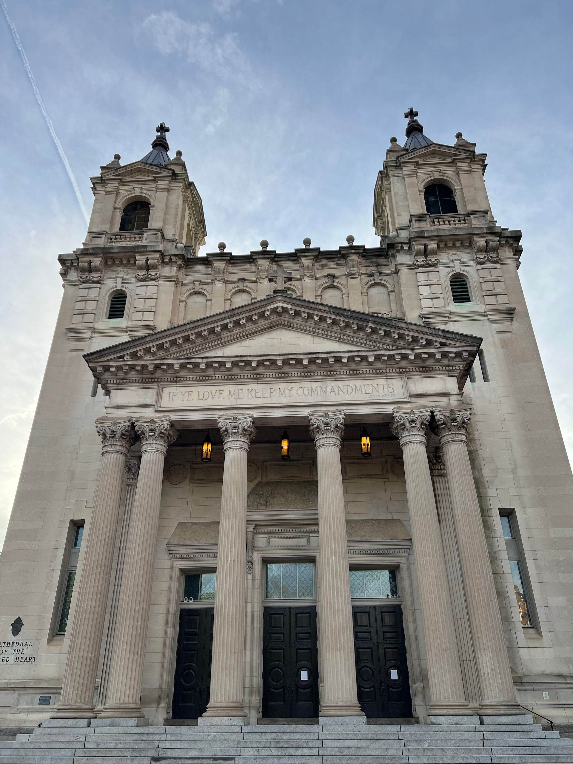 Image of frontside of The Cathedral of the Sacred Heart. Photo by RETEX's Katelyn Lewis.
