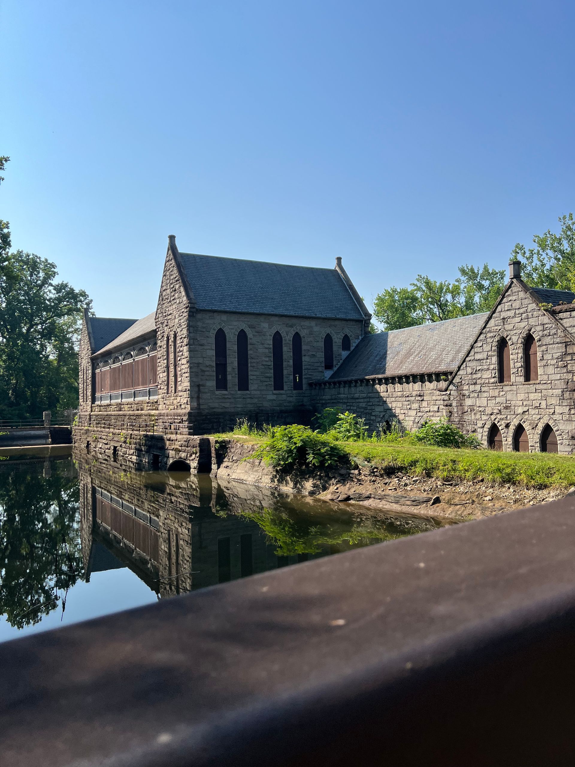 A photo of the exterior of The Byrd Park Pump House.