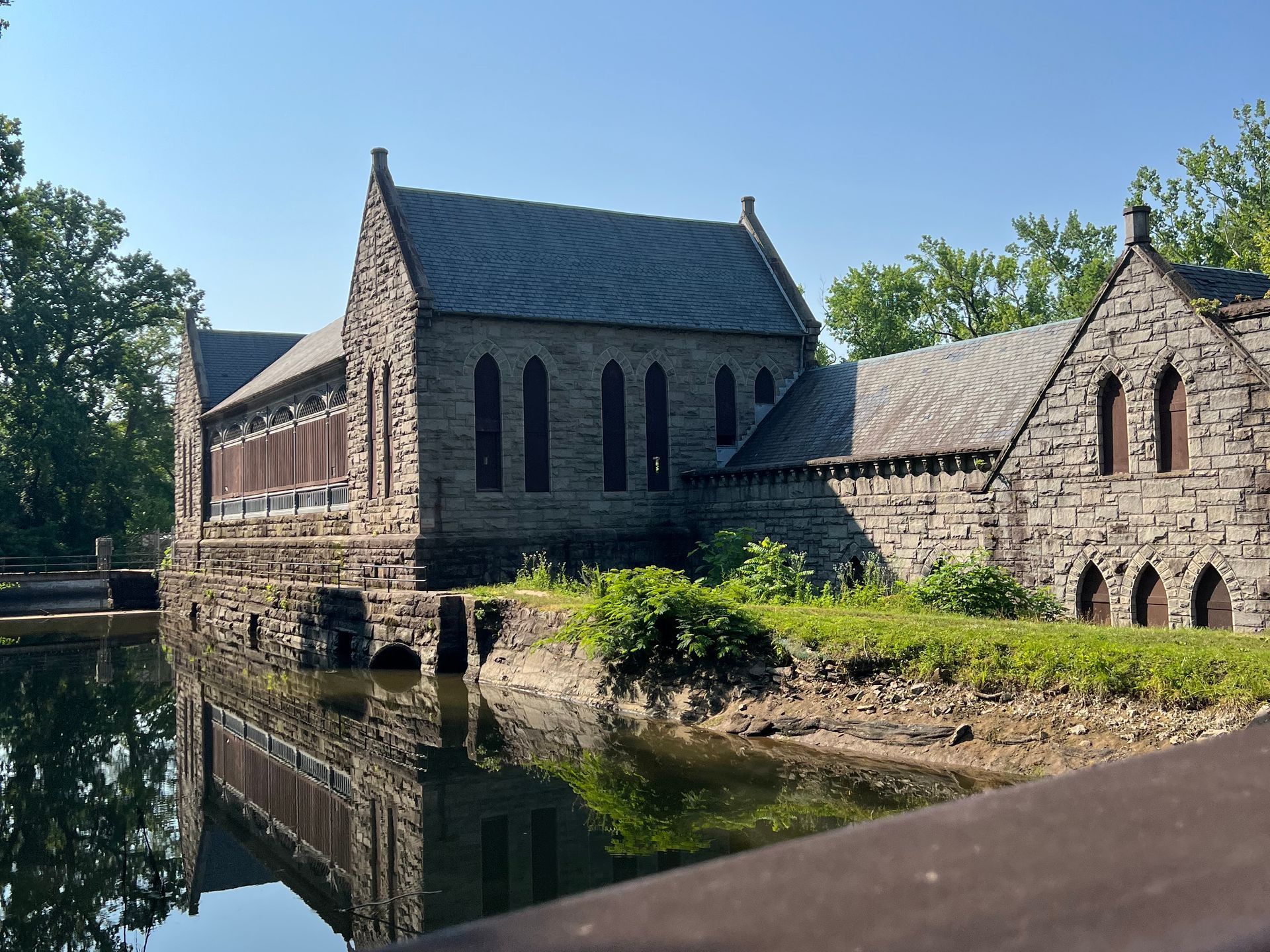 A photo of the exterior of The Byrd Park Pump House.