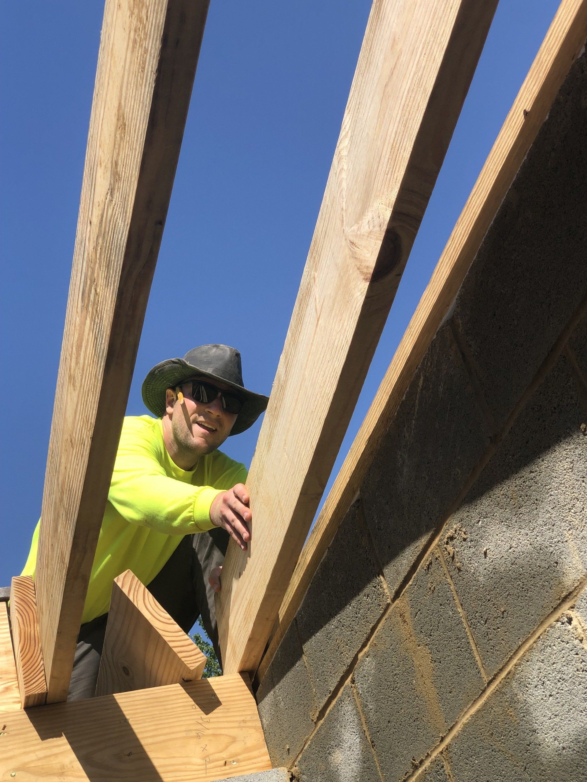 Image of RETEX’s Josh Lewis volunteering with Richmond Habitat for Humanity.