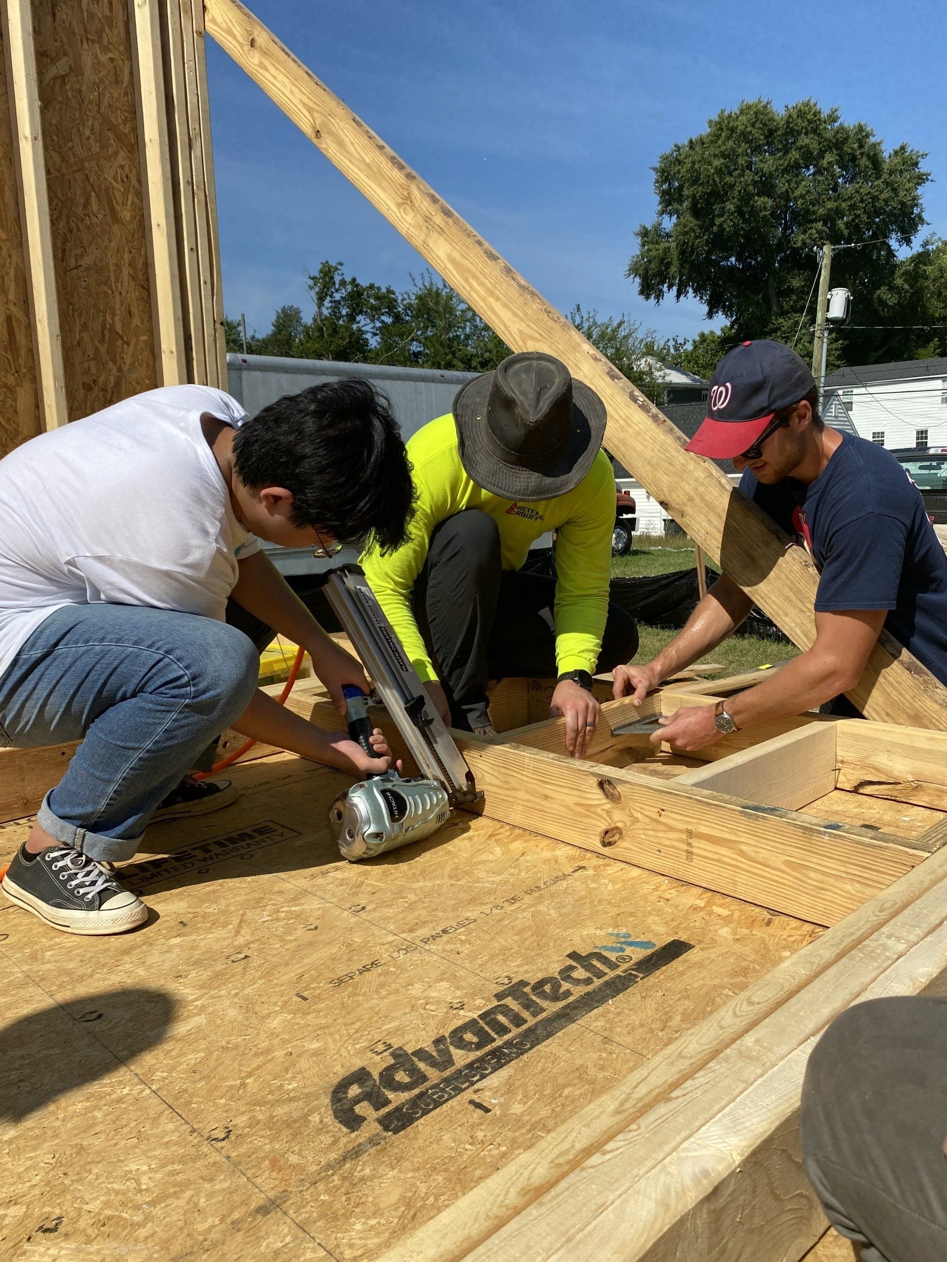 Image of RETEX’s Josh Lewis volunteering with Richmond Habitat for Humanity.