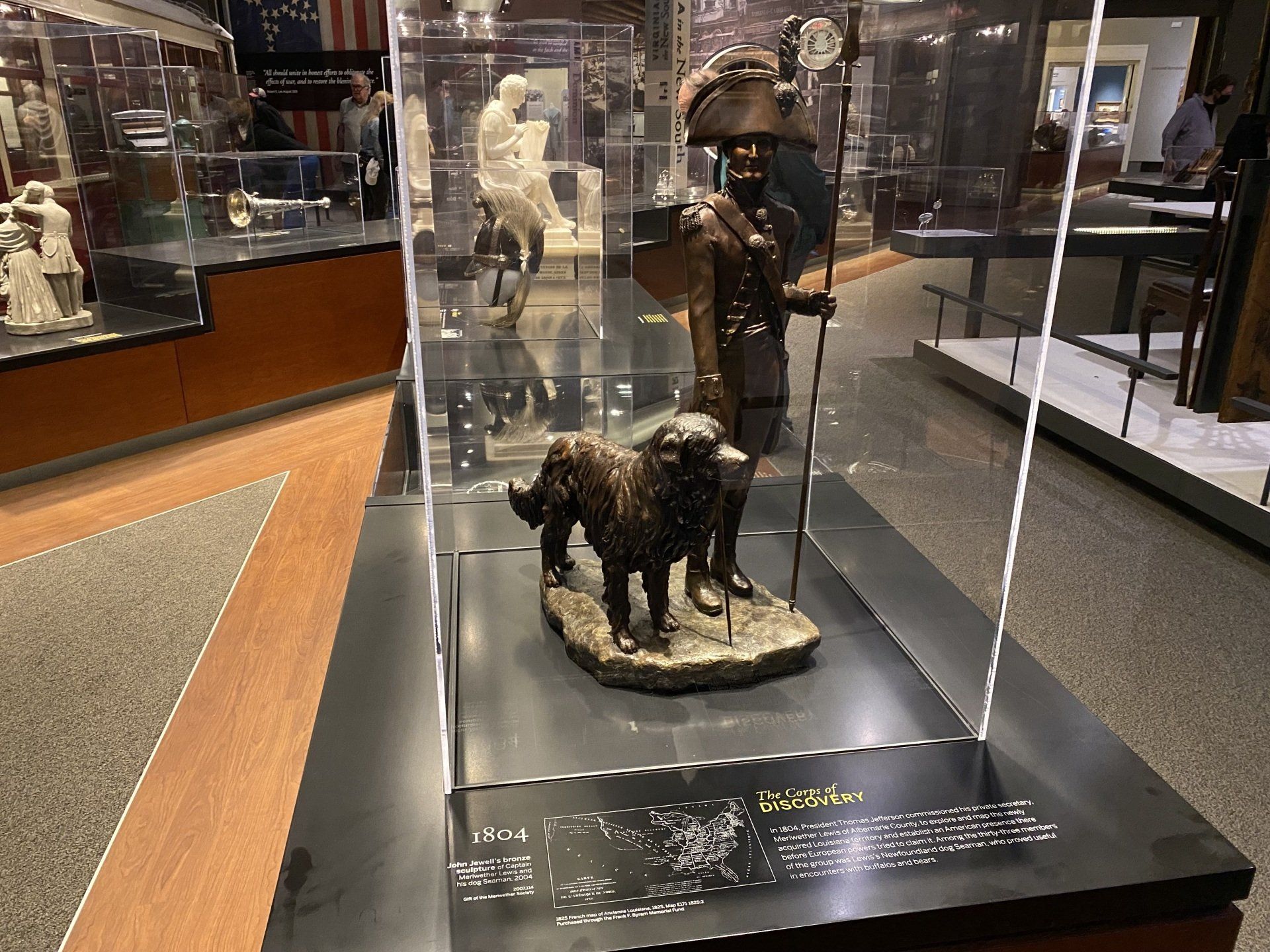 Image of sculptures within the Virginia Museum of History and Culture. Photo by RETEX's Katelyn Lewis.