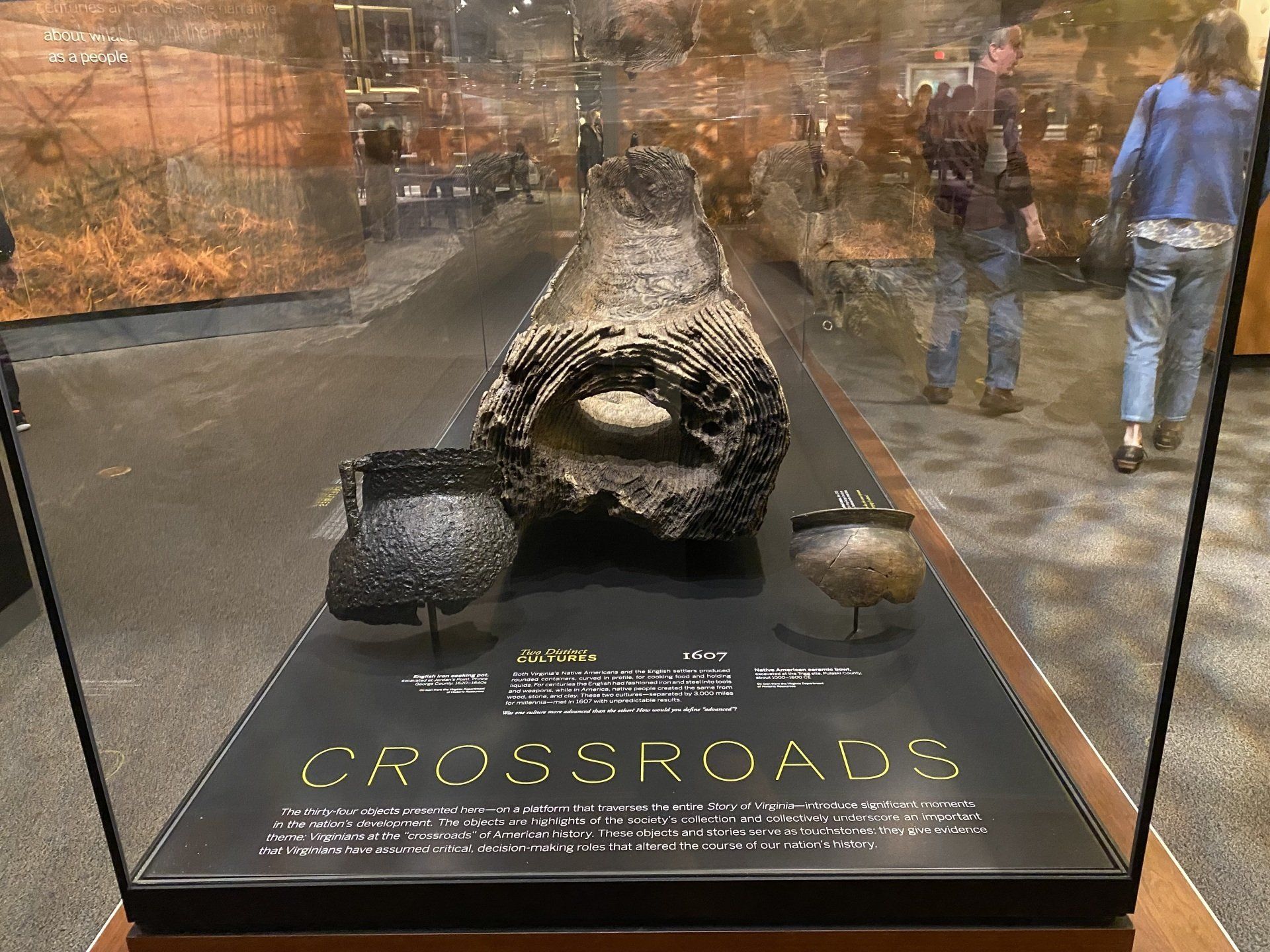 Image of artifacts within the Virginia Museum of History and Culture. Photo by RETEX's Katelyn Lewis.