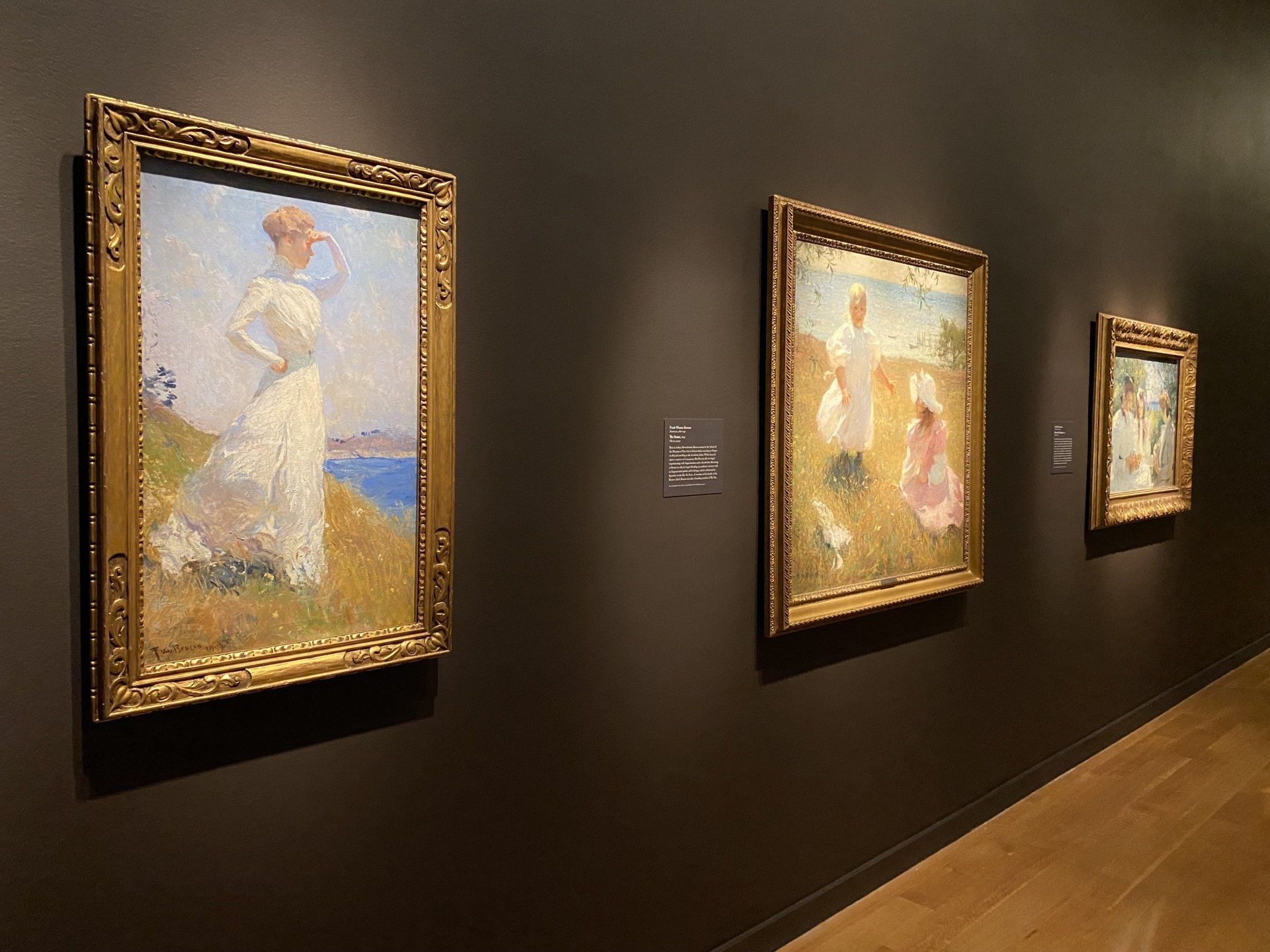 A photo of a wall of paintings at the Virginia Museum of Art. Taken by RETEX's Katelyn Lewis.