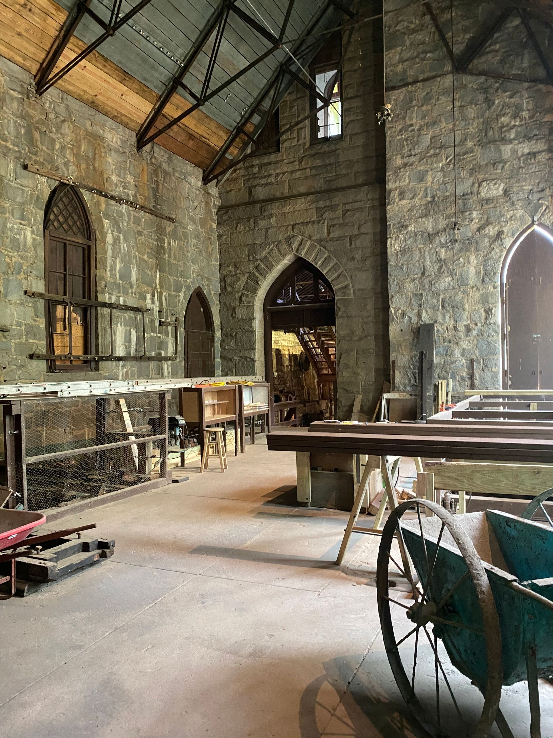 A photo of the interior of The Byrd Park Pump House.