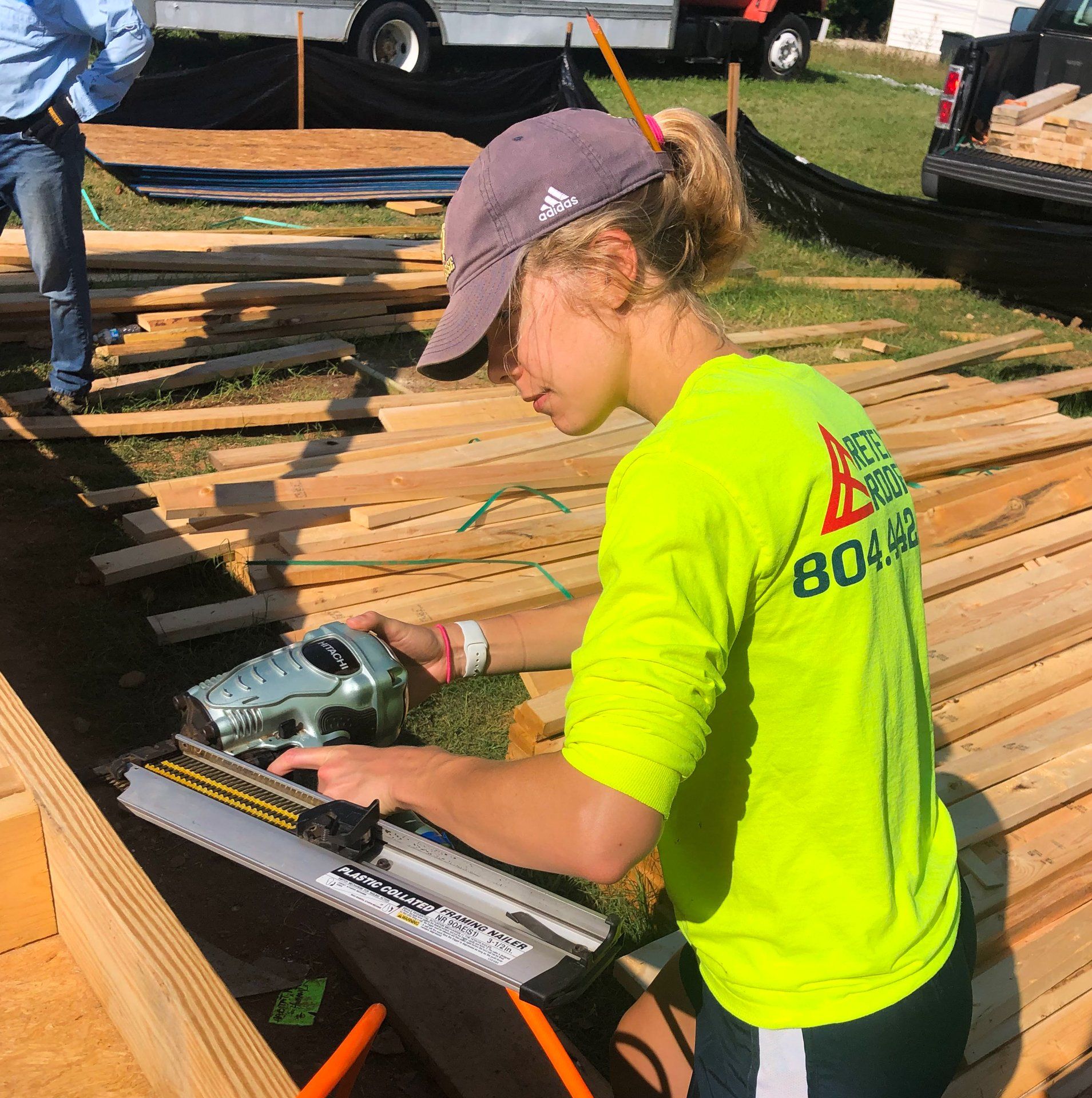 Image of RETEX’s Katelyn Lewis volunteering with Richmond Habitat for Humanity.