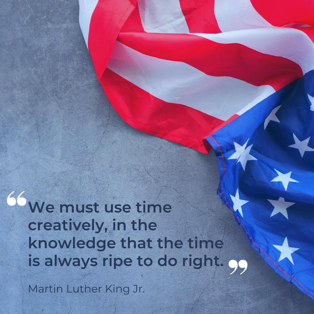 Graphic quote from Martin Luther King Jr.