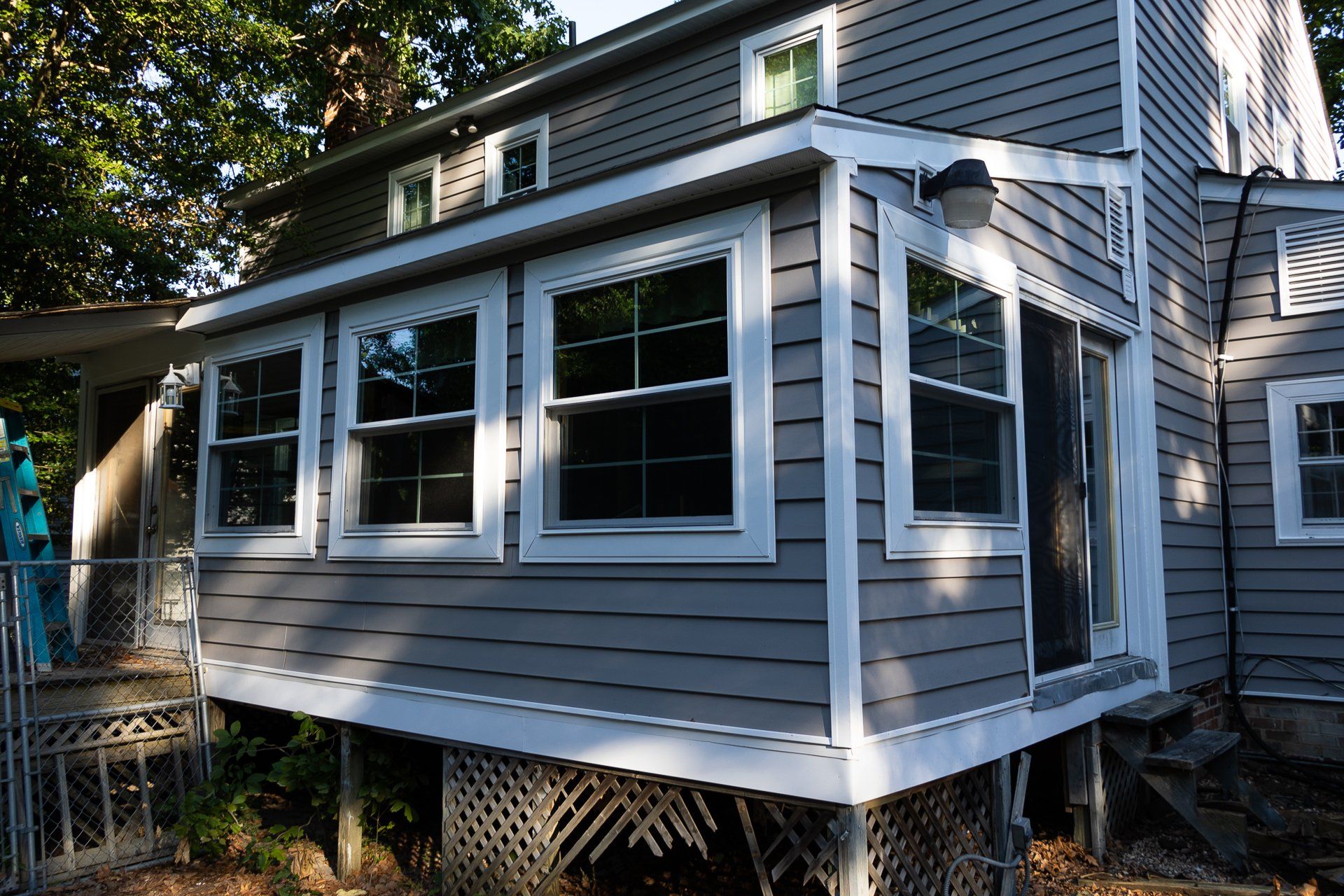 After photo of RETEX insulated vinyl siding and window replacement in North Chesterfield VA 23235.