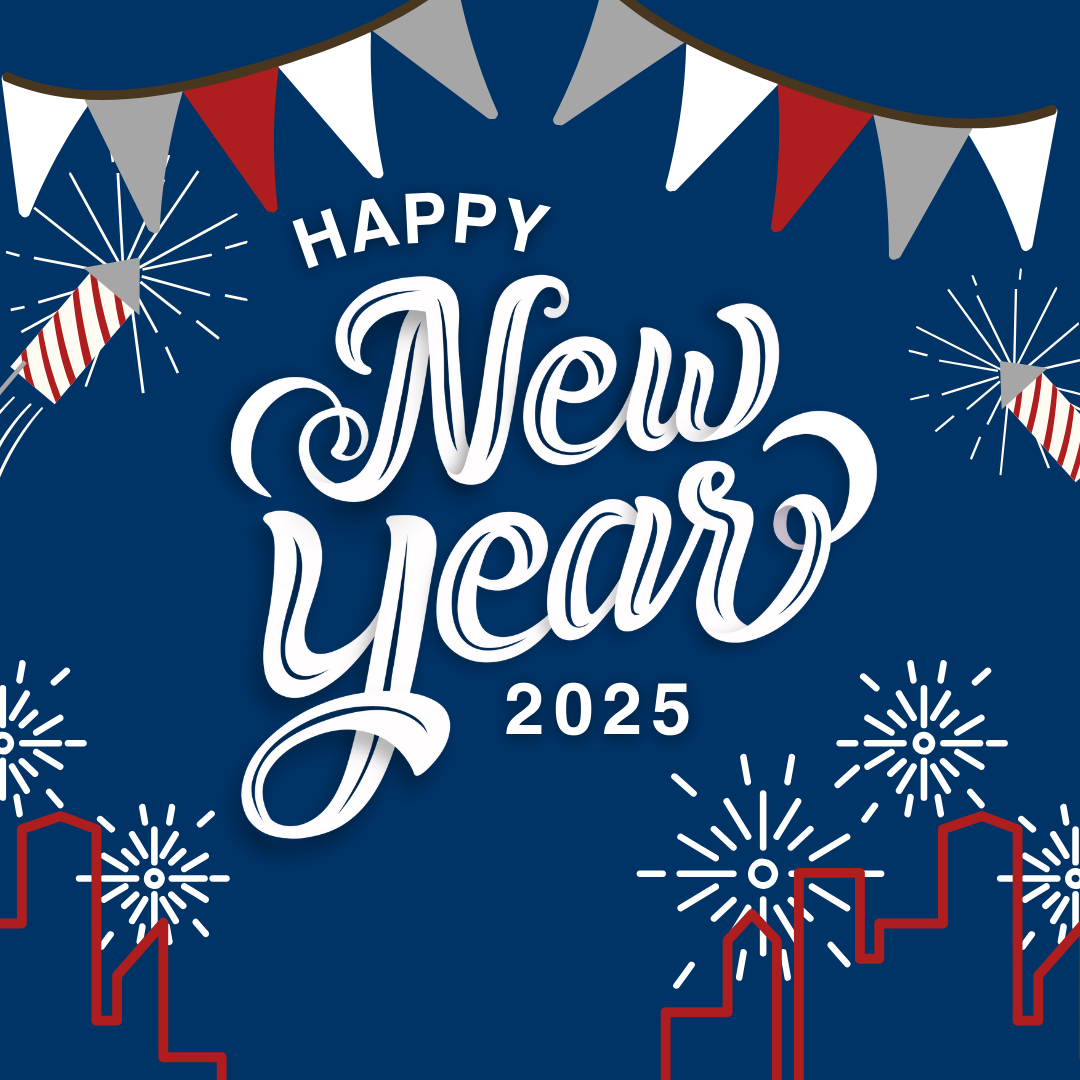 Happy 2024 new year graphic.