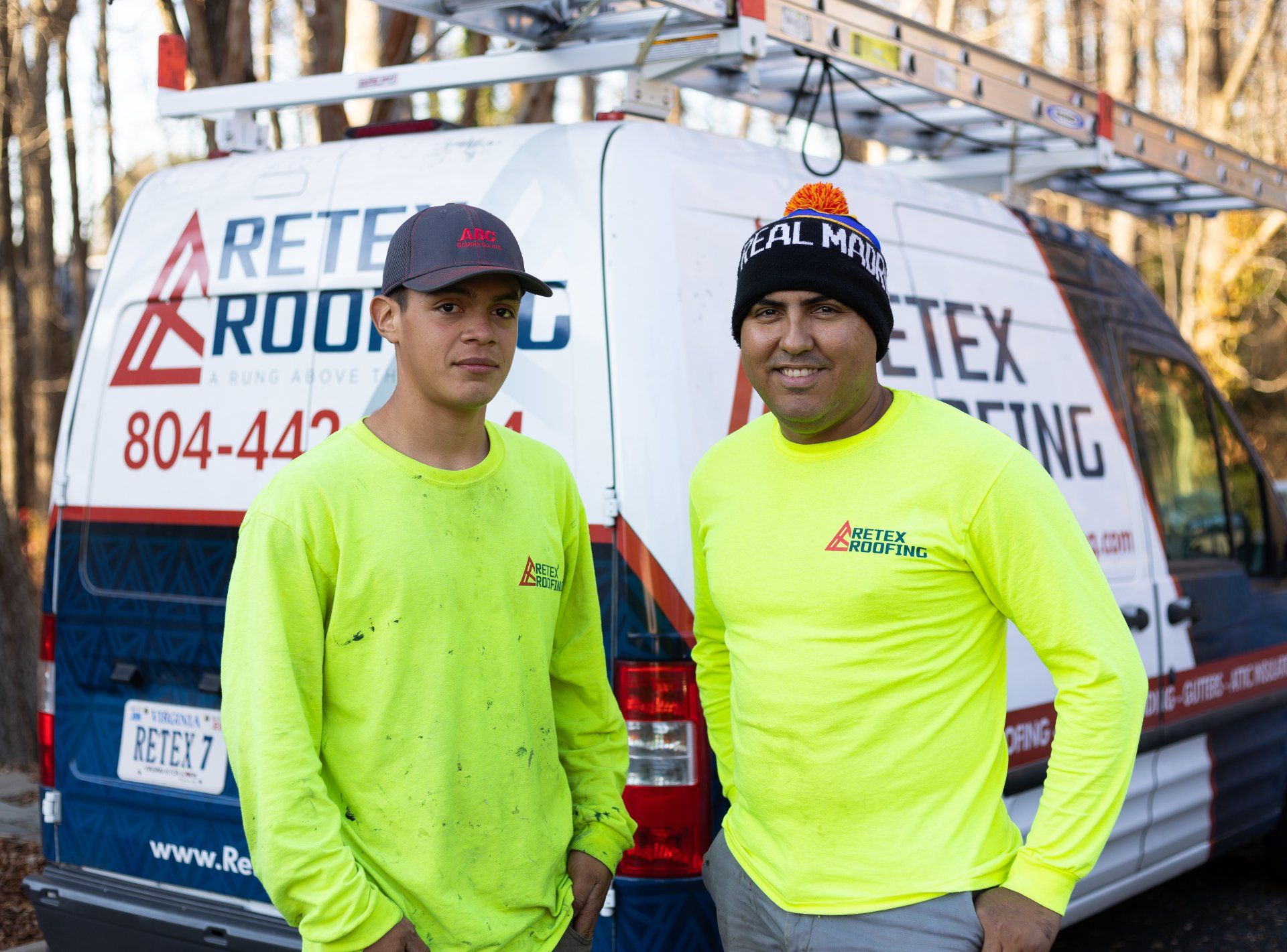 A photo of the RETEX Repair Team Alpha. RETEX's Bryan Rizo on left, Julio Marin on right.