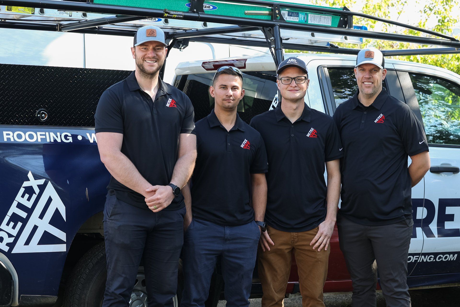 Image of RETEX's Josh Lewis, Caleb Kammerling, Caleb Hennon, and Mark Erickson.