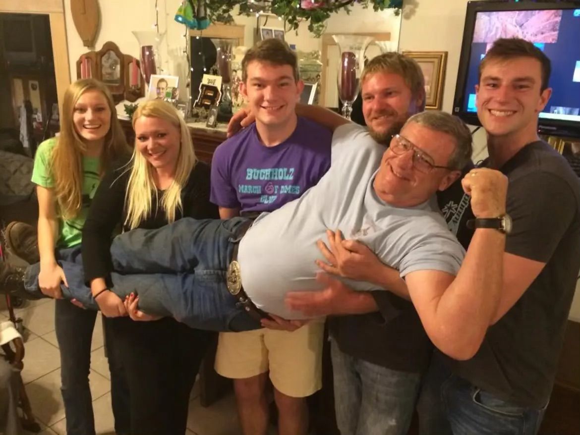 Image of RETEX's Josh Lewis with his family, for Father's Day.