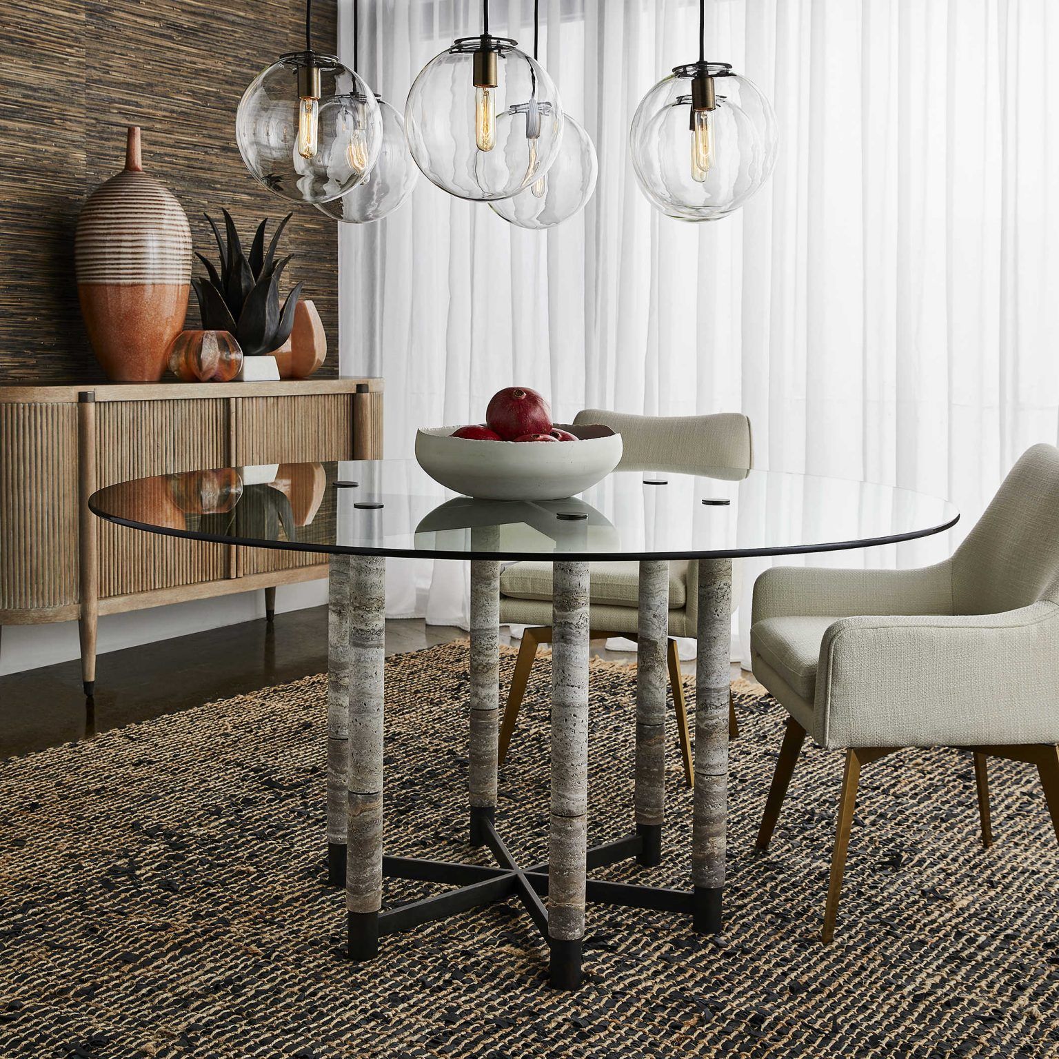 Mi-century modern dining table is sophisticated and retro