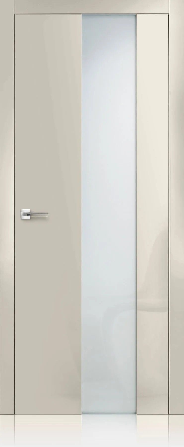 porta in legno bianco con vetro