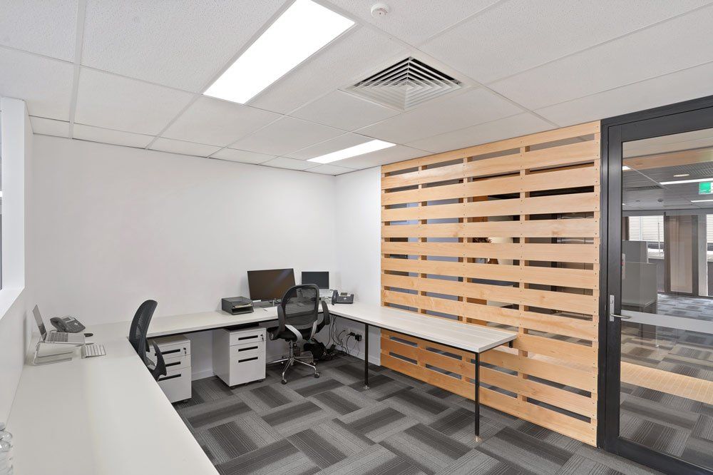 Office with Divider Panel — Award-Winning Builders in Townsville, QLD