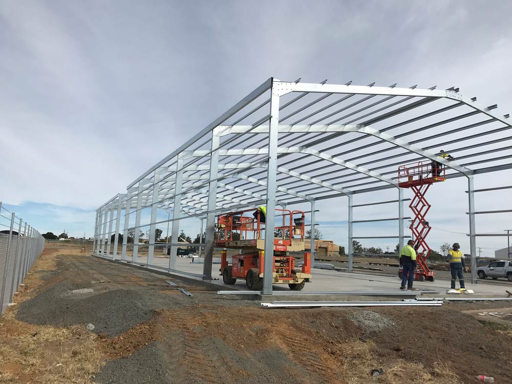 Steel Structure for Cover in Aurizon Site — Award-Winning Builders in Townsville, QLD