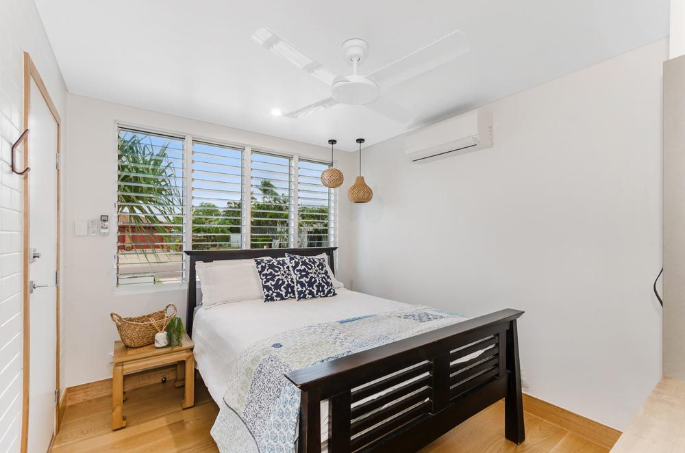 Pallarenda Beach House Modern Bedroom — Award-Winning Builders in Townsville, QLD
